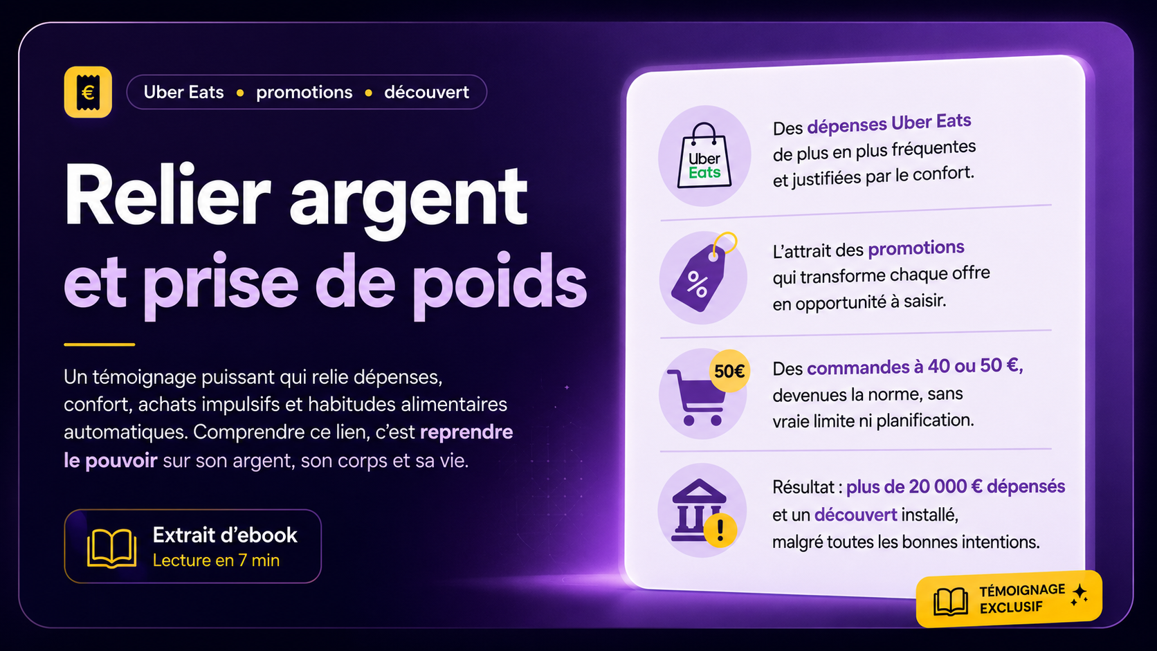 Aperçu d’une page argent et Uber Eats