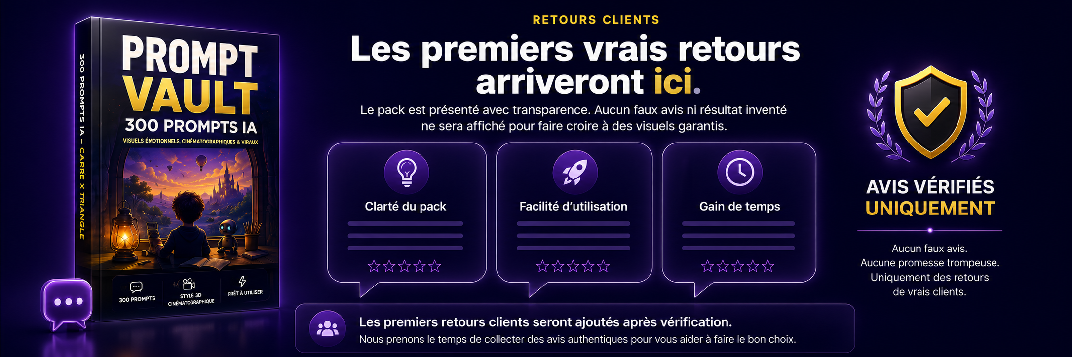 Illustration des futurs retours clients sur 300 Prompts IA