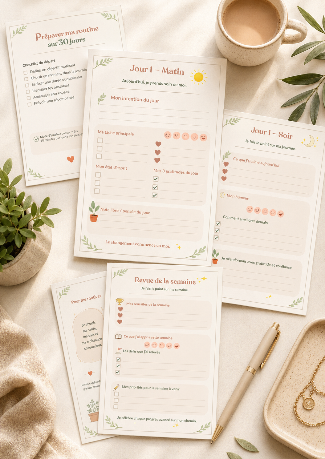 Aperçu du Planner 30 jours
