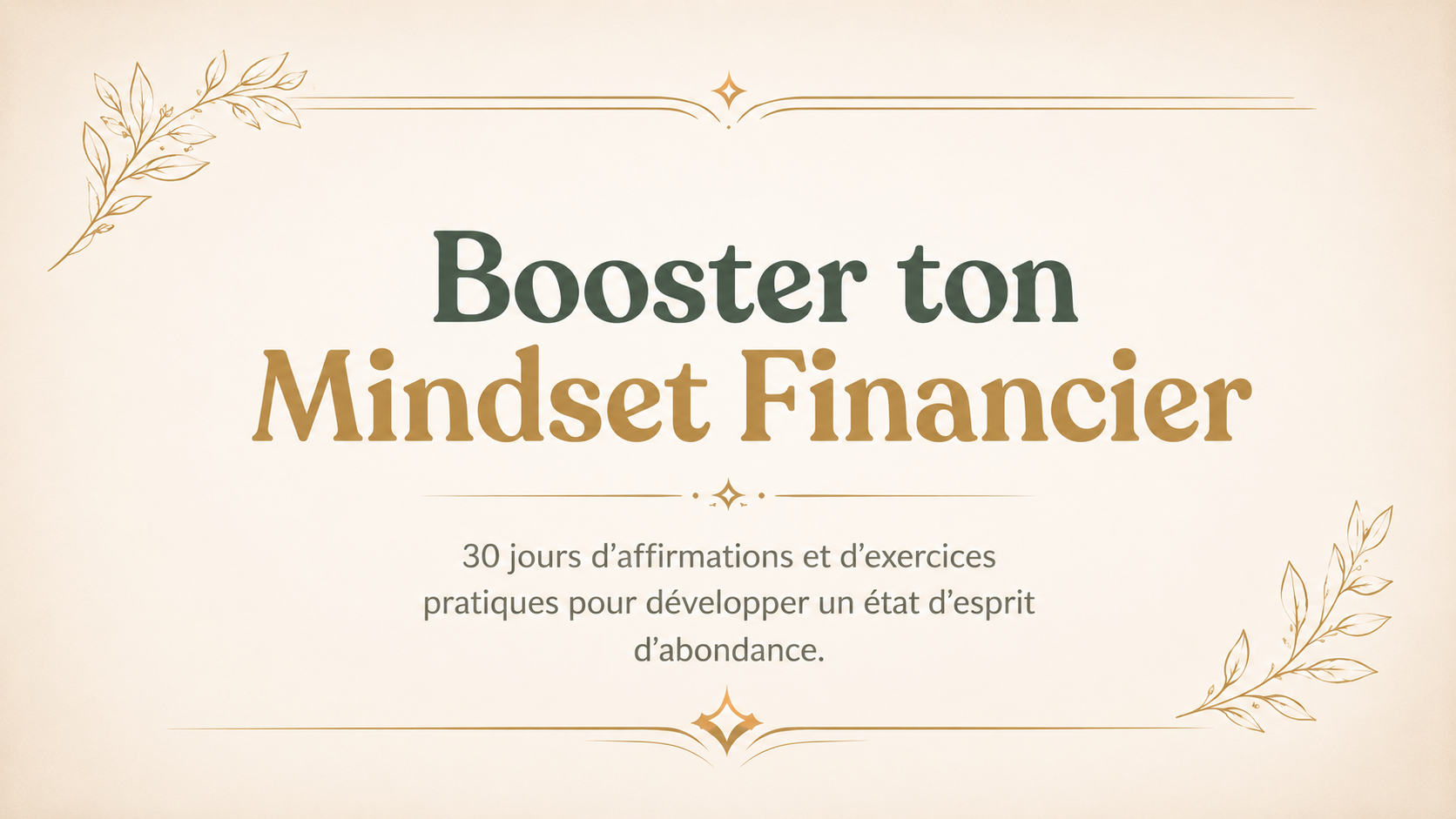Booster ton Mindset Financier