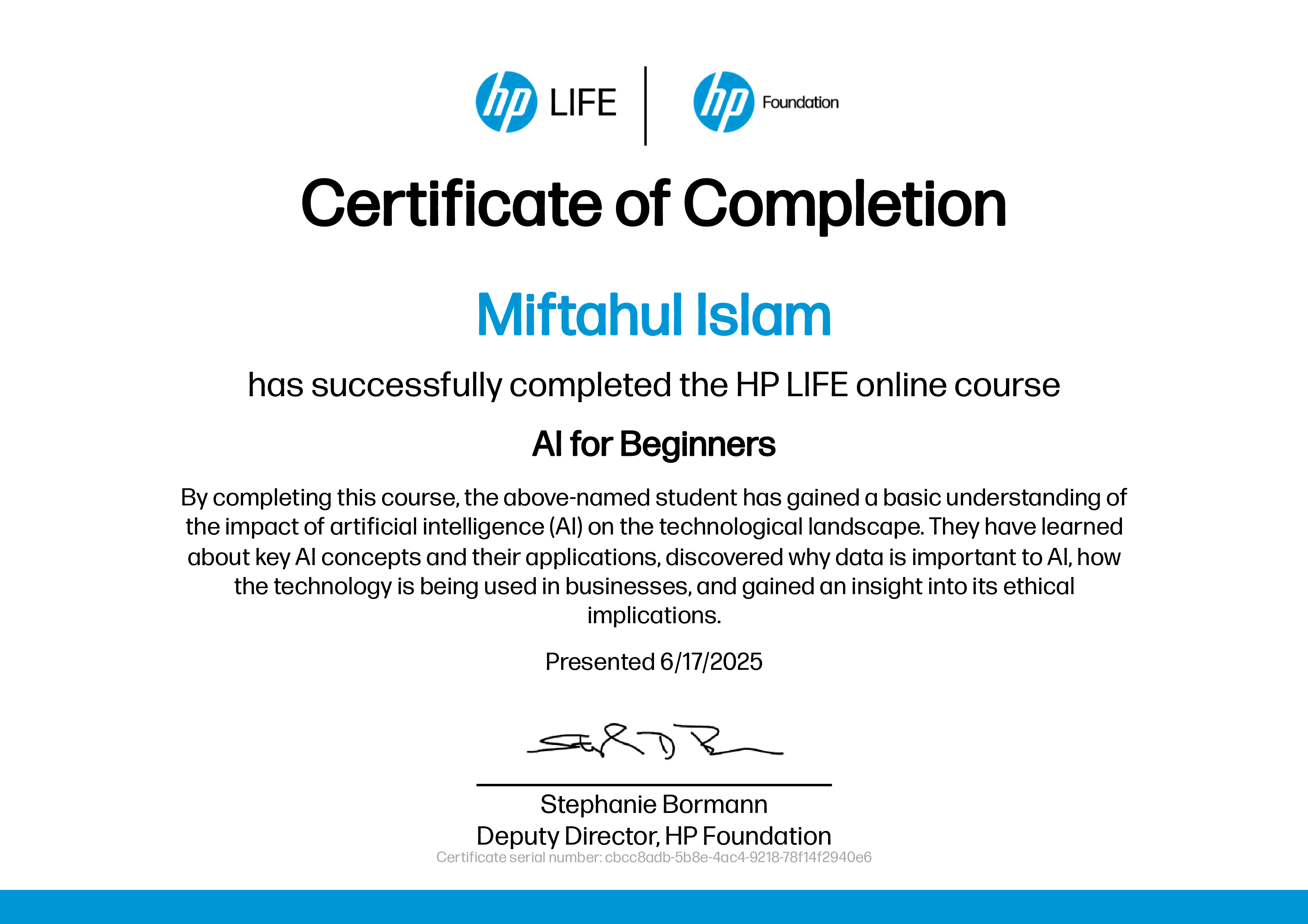 AI & Prompt Engineering Certificate