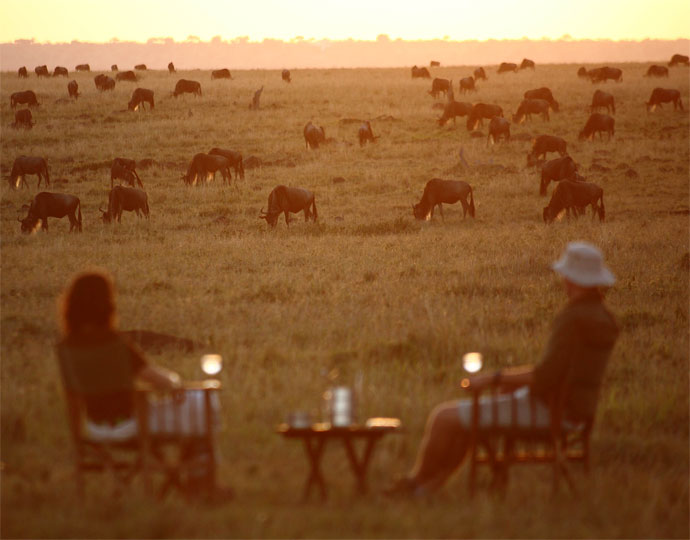 Safari lodge with romantic setting