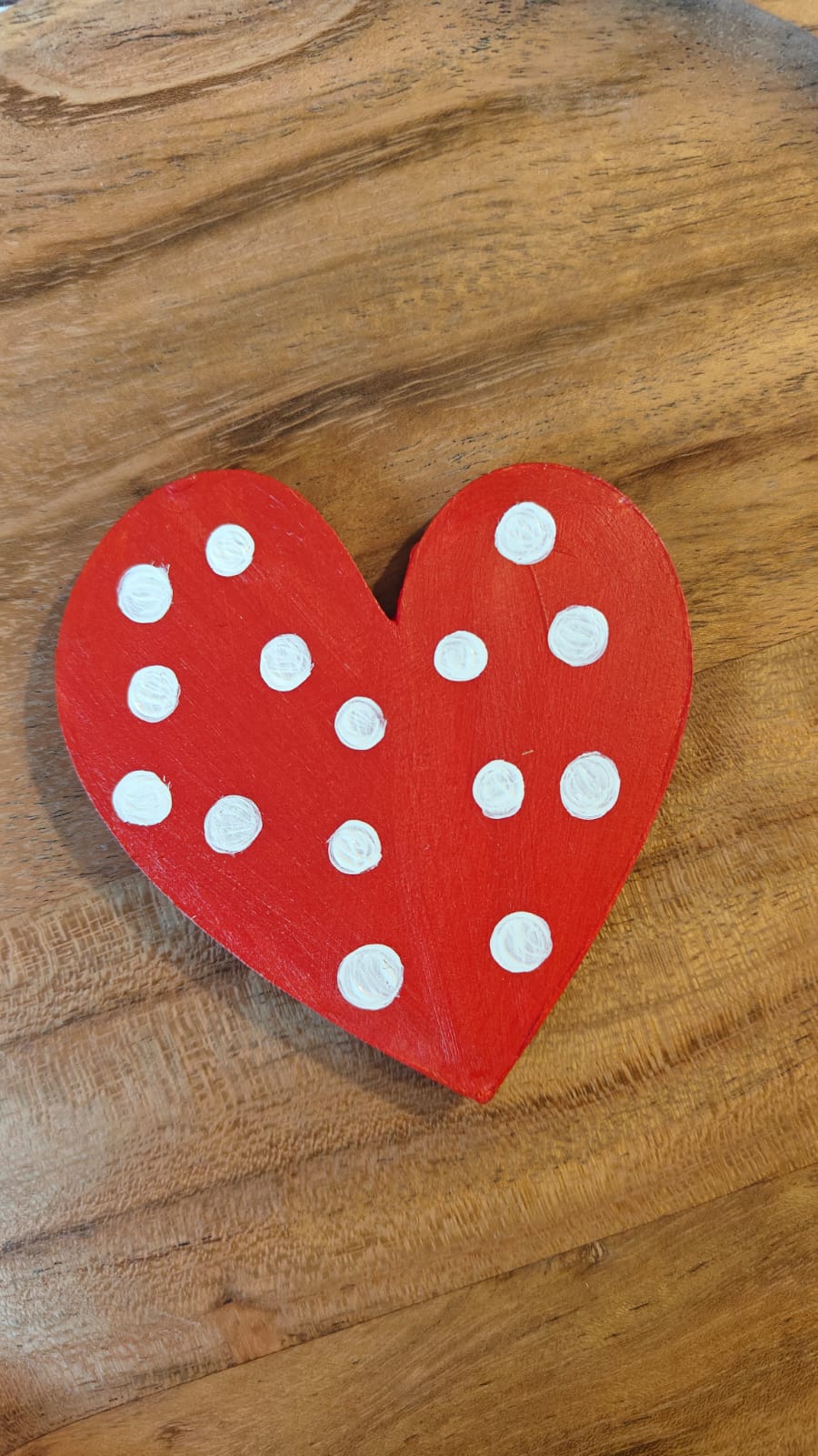Red Polka Dot Heart Magnet