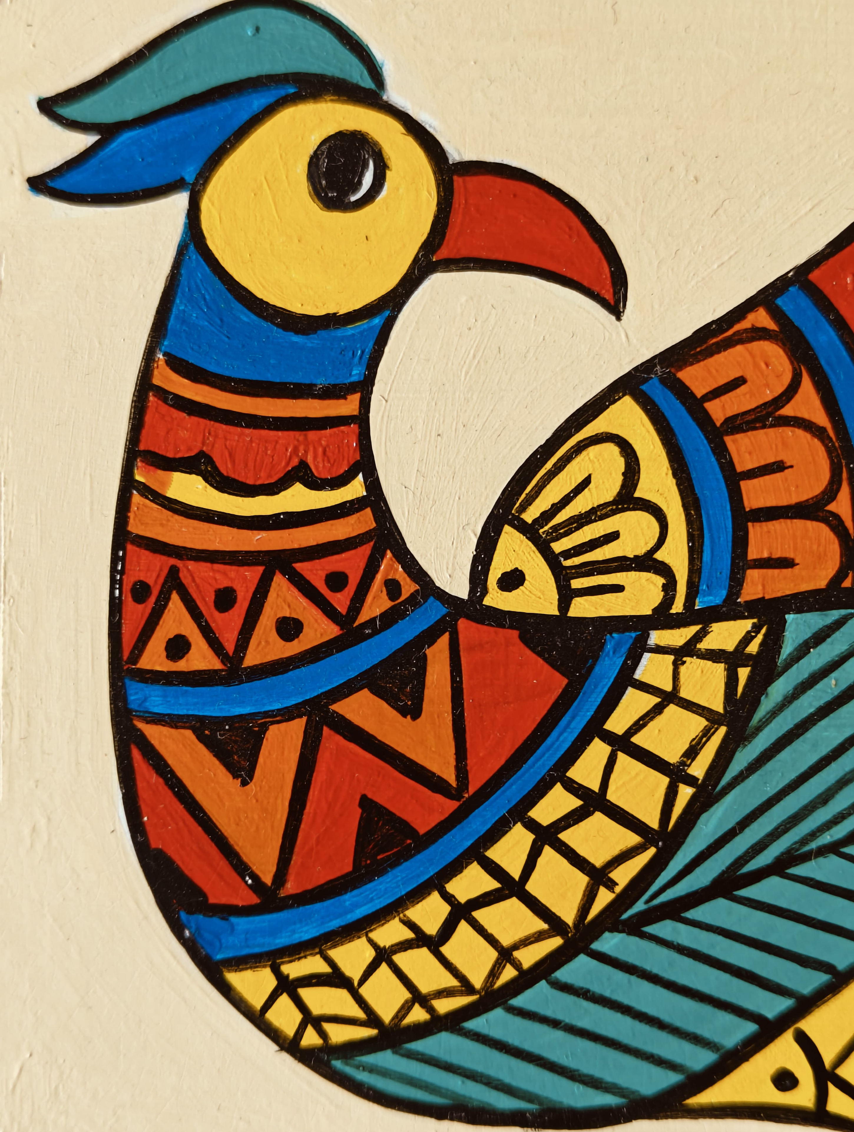 Madhubani Bird Coasters - Set of 4 view 2