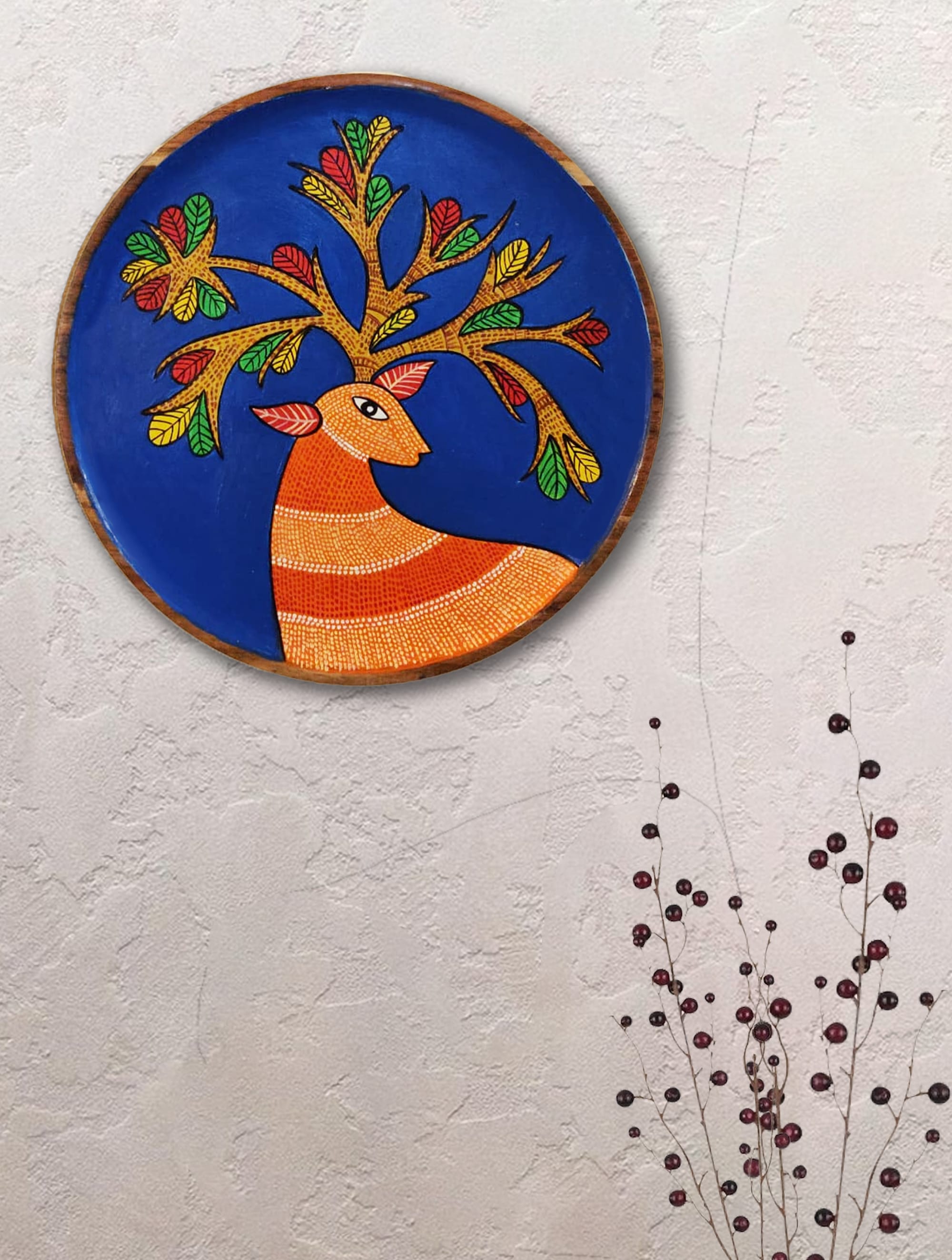 Deer with Tree Wall plate