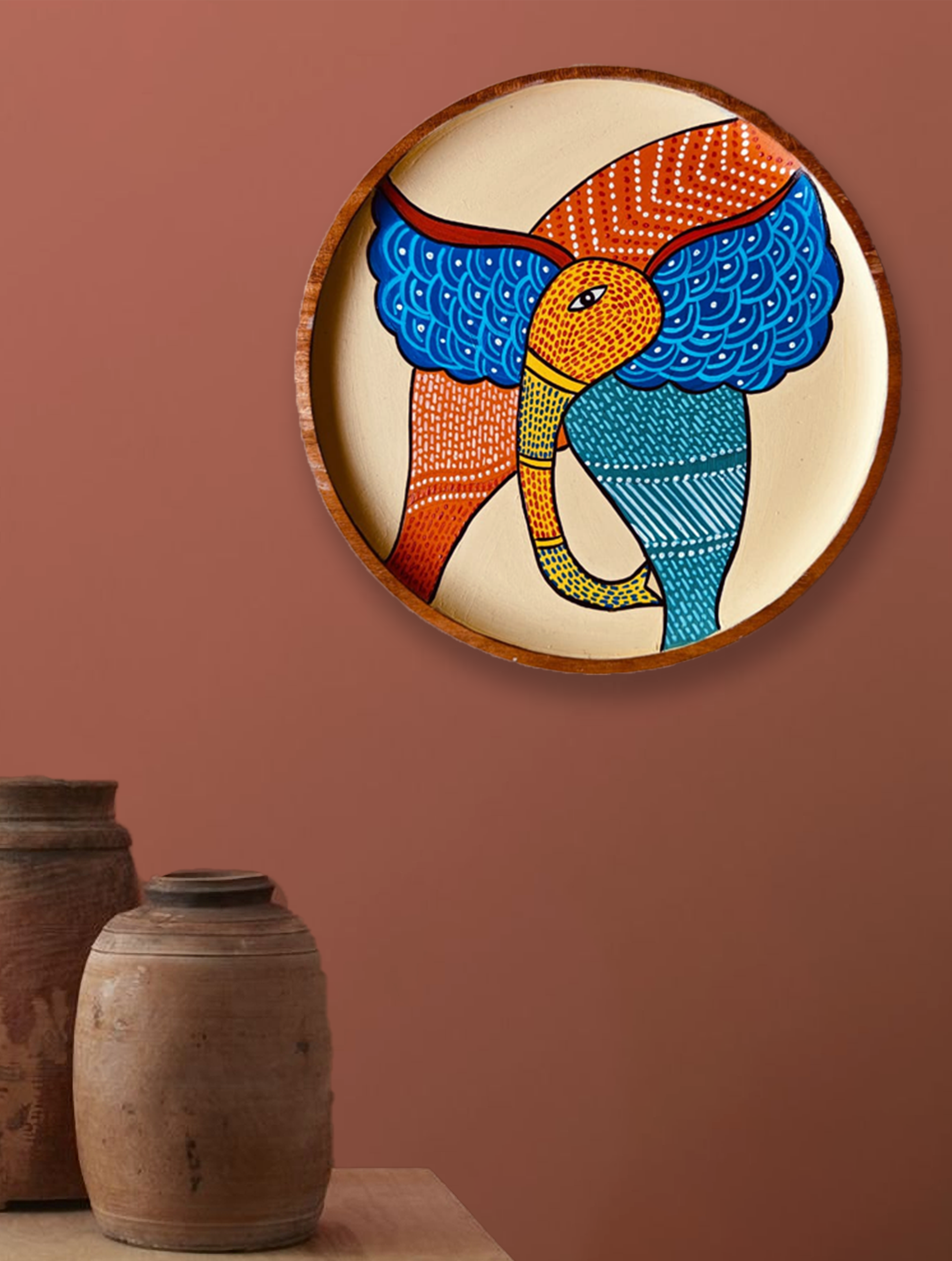 Blue Elephant Wall plate