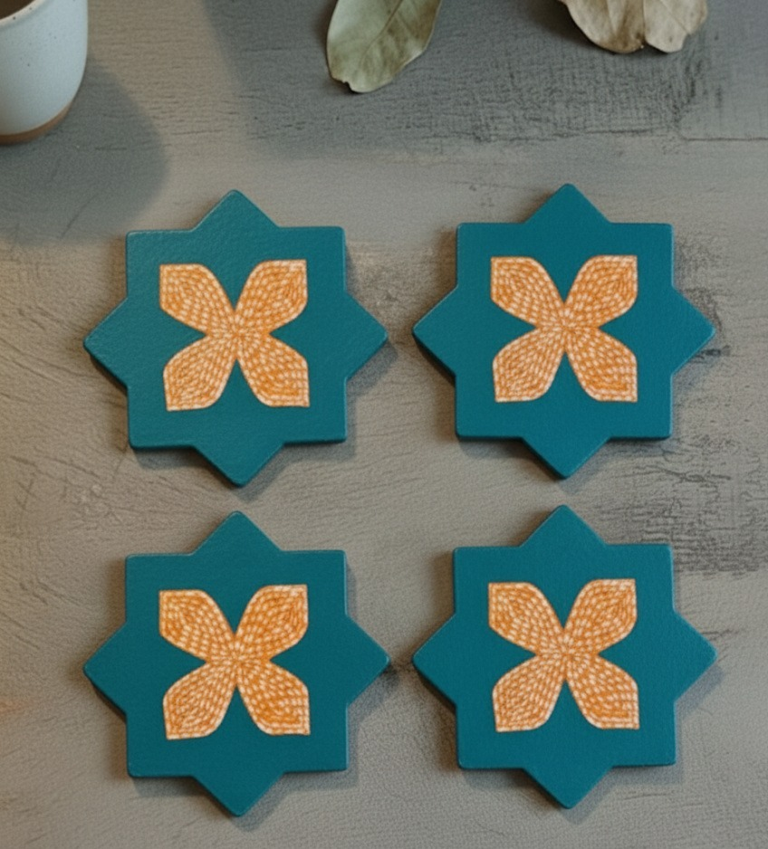 Flower Coasters - Set of 4