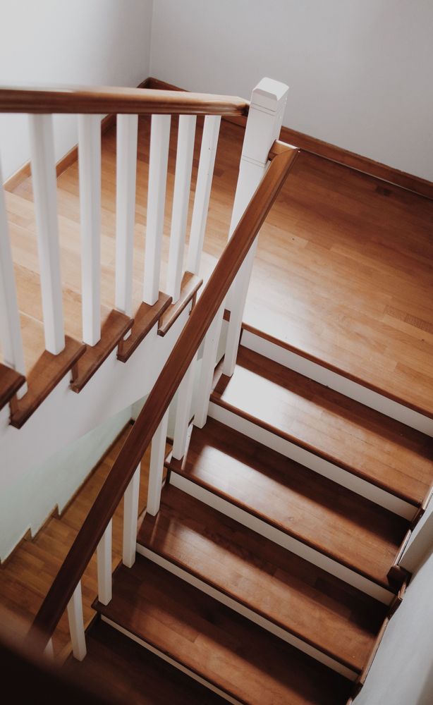 Hardwood stairs