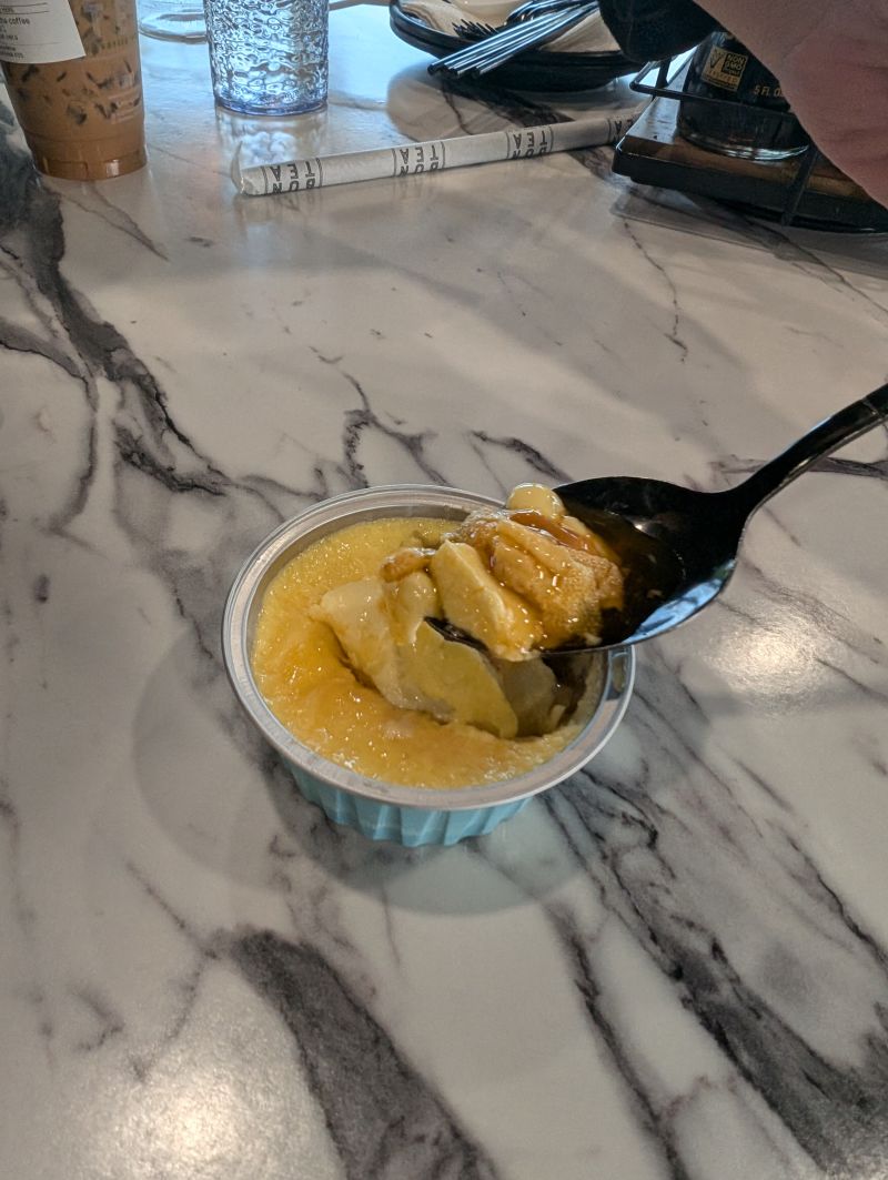 Delicious Flan eaten at Bun Mee