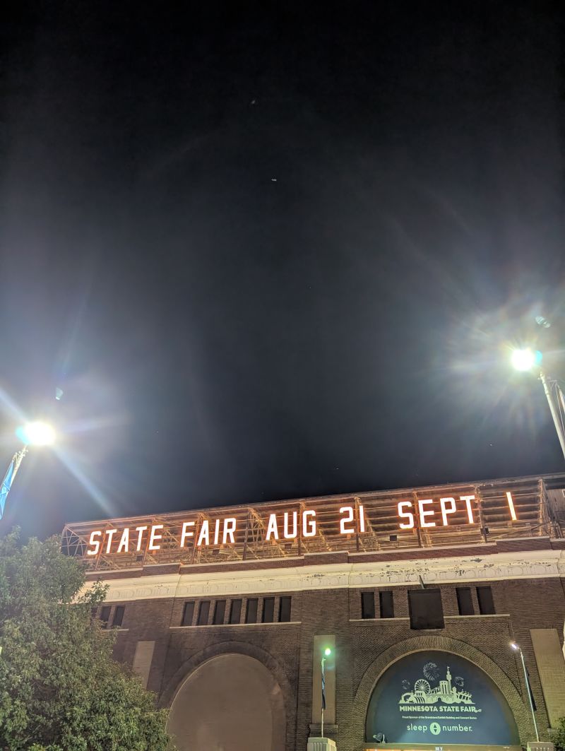 MN State Fair 2025 sign - another year, another food coma
