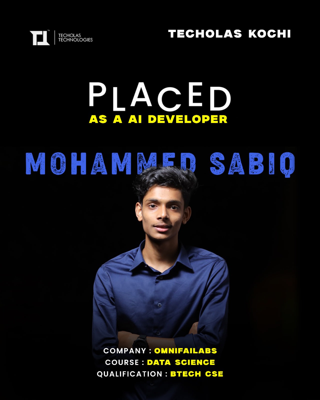 Crafting Intelligence, Creating Impact – Mohammad Joins as AI Developer!