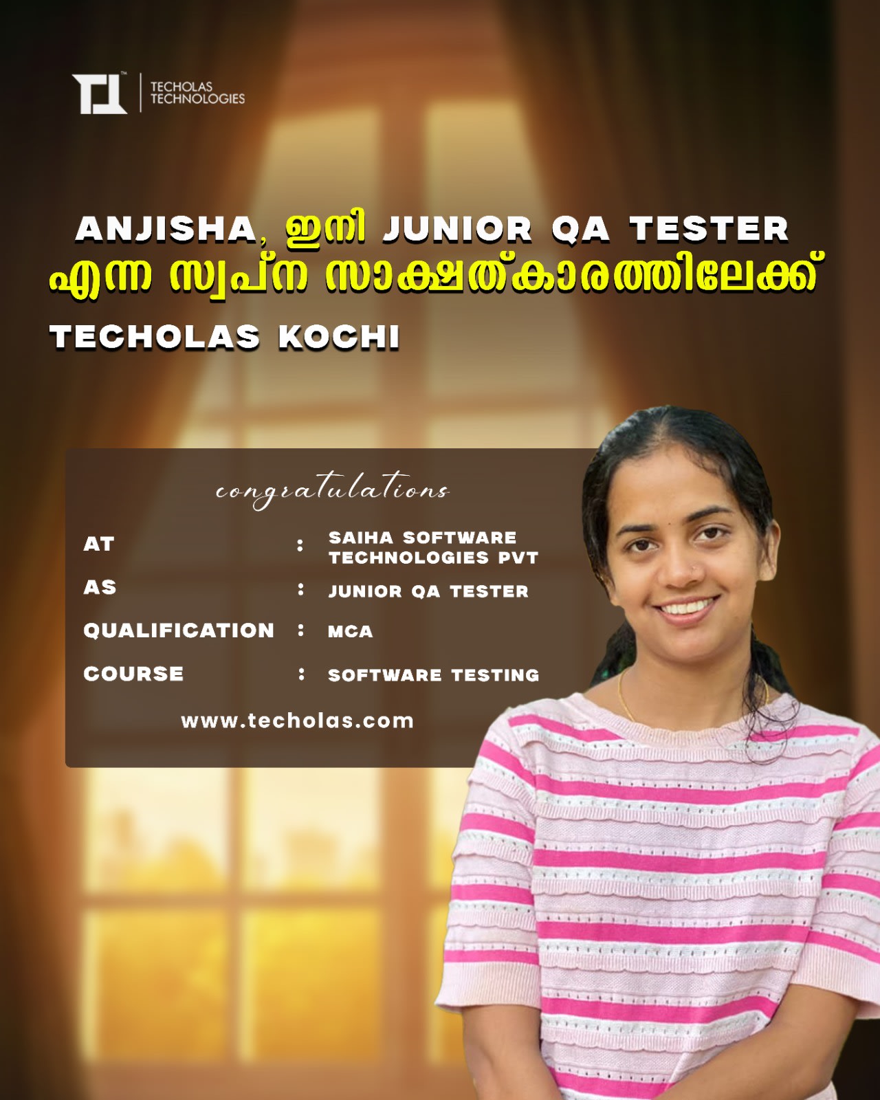 Trained in Software Testing, Placed as Junior QA Tester!