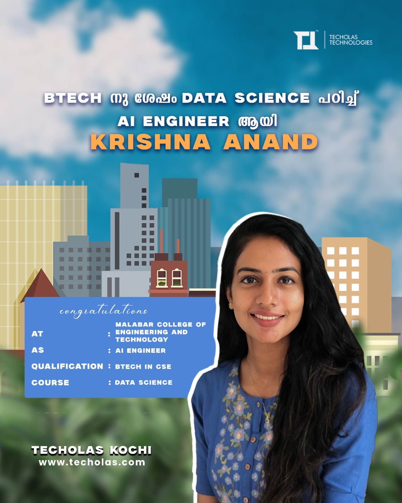 Proud Moment! Krishna Starts Her Career Journey as Software Trainee!