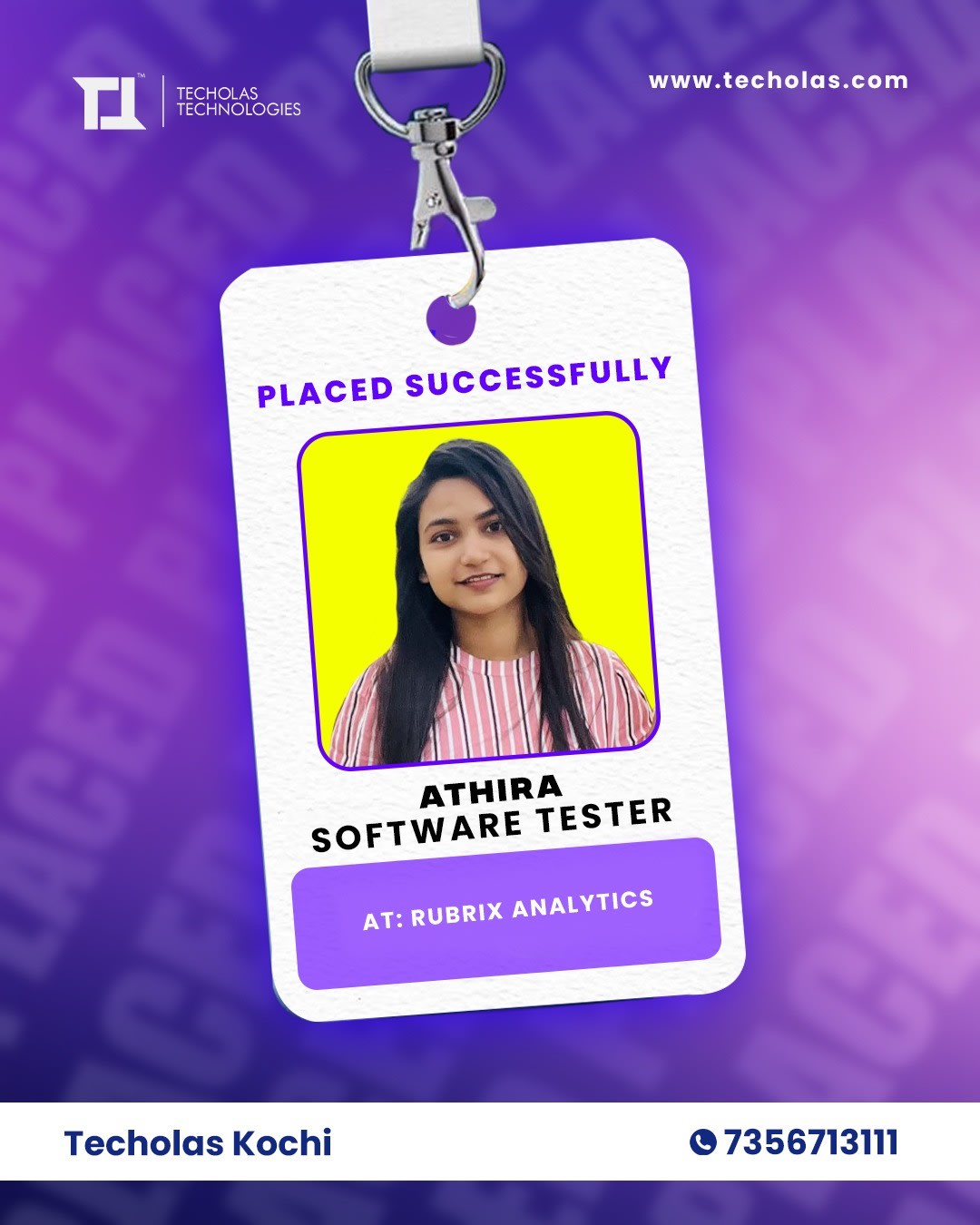 Turning Knowledge Into Opportunity ; Athira Joins as Software Tester!