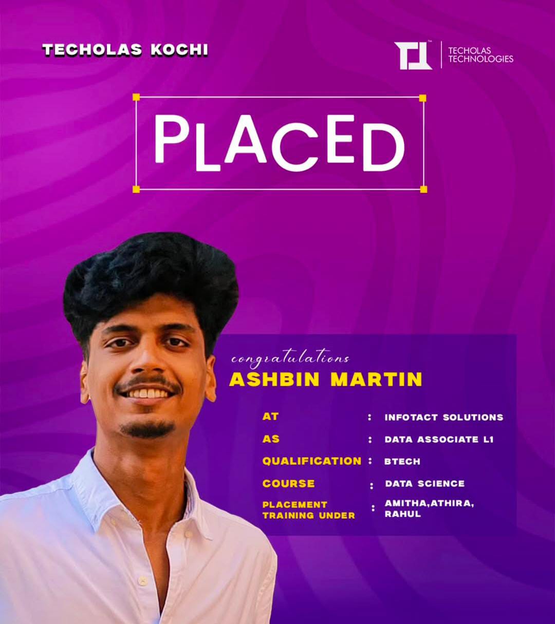 From student to professional ; Ashbin’s journey continues as Data Associate!