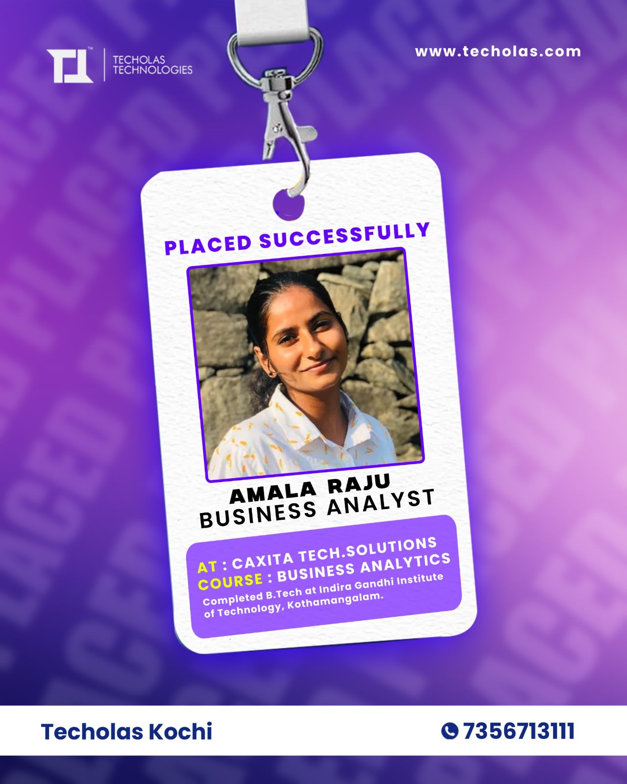 Skills. Dedication. Success. Amala Becomes a Business Analyst!