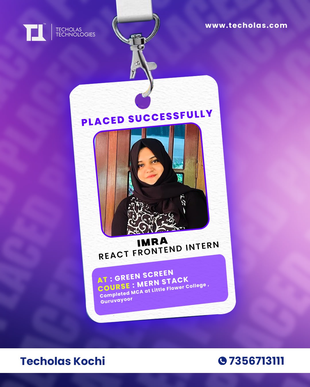 Design, Develop, Deliver; Imra Begins Her Career Journey