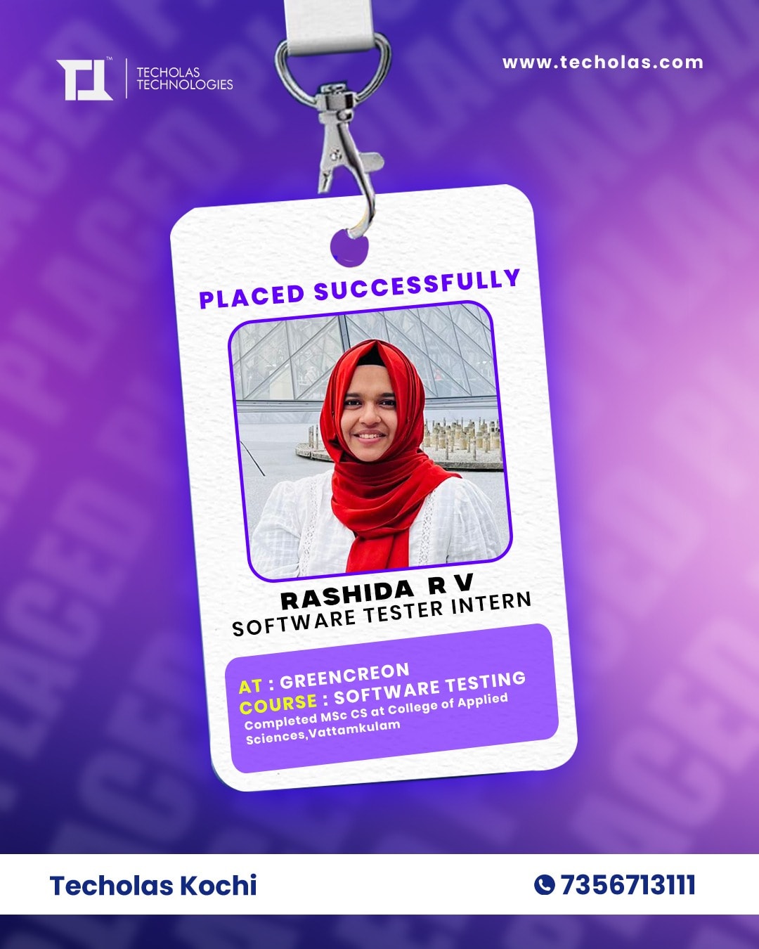 Bugs Out, Success In — Congrats Rashida on Becoming a Software Tester!