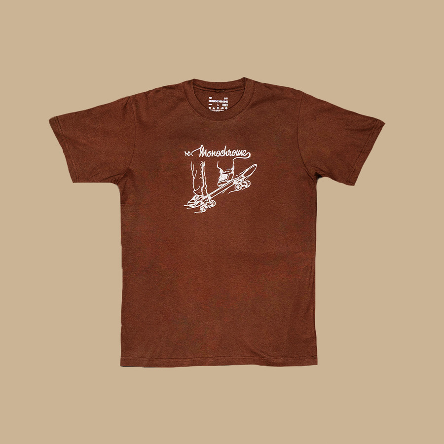 Kaos SkateBoard Coklat