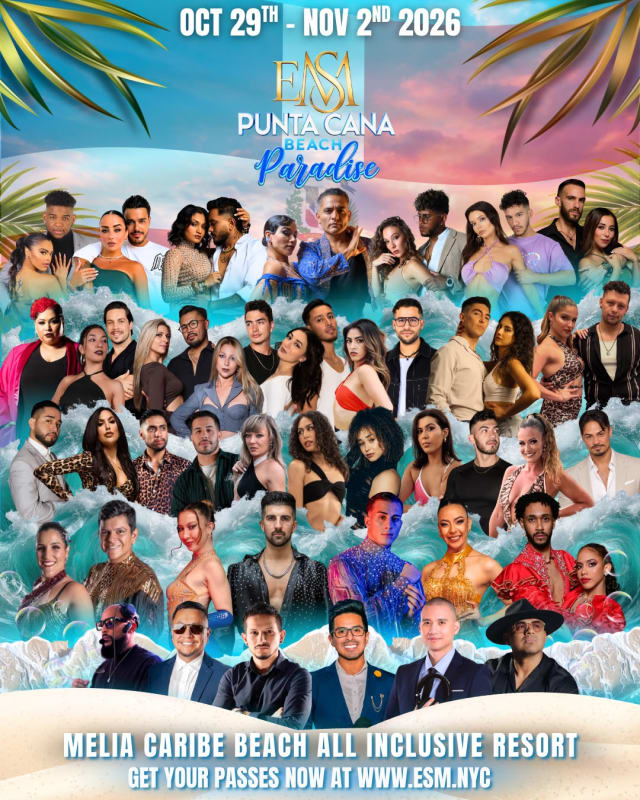 Punta Cana Bachata Beach Paradise flyer: Thu, Oct 29 – Mon, Nov 2 at Melia Caribe Beach All-Inclusive Resort, Av. Alemania S/N, Punta Cana 23301, Dominican Republic