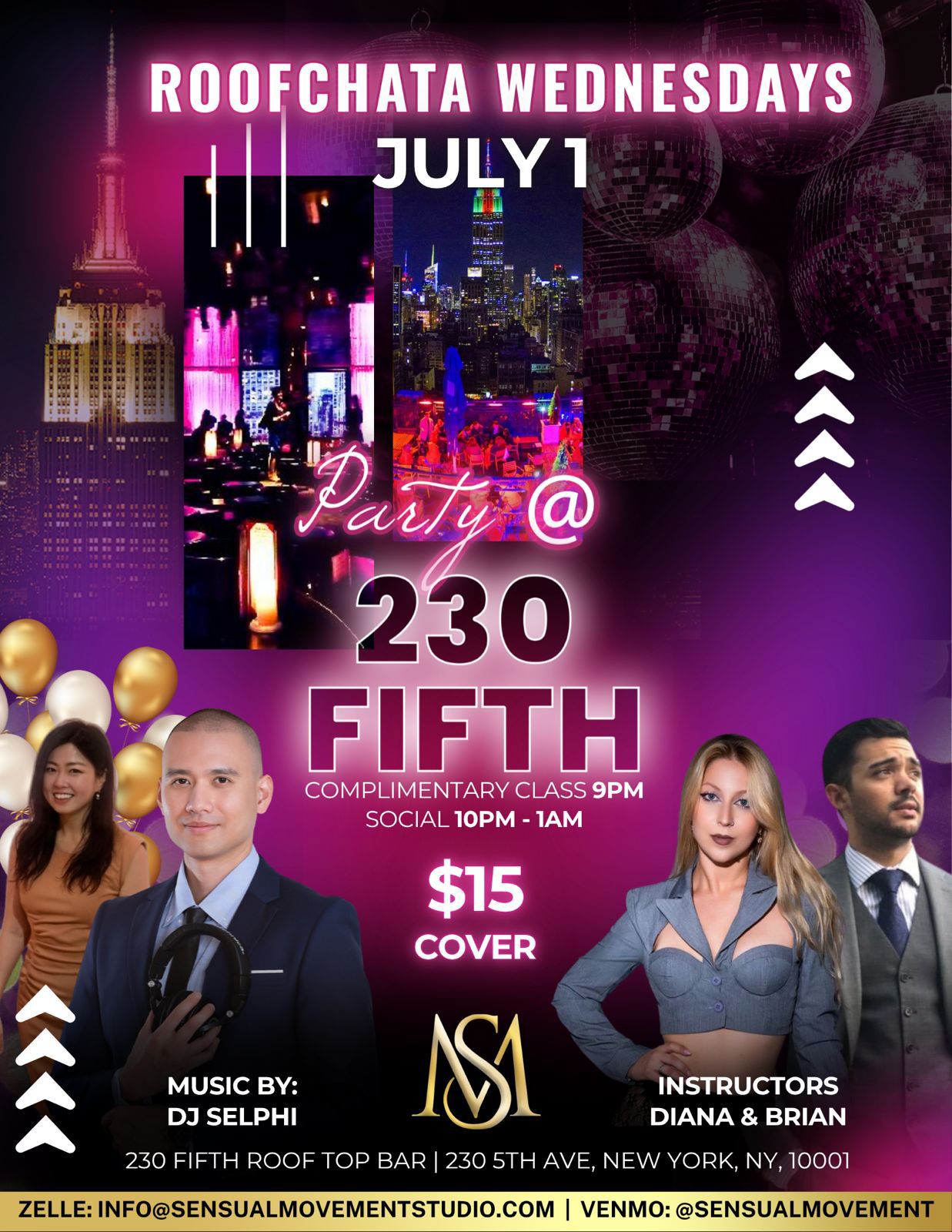 DJ Selphi upcoming event flyer