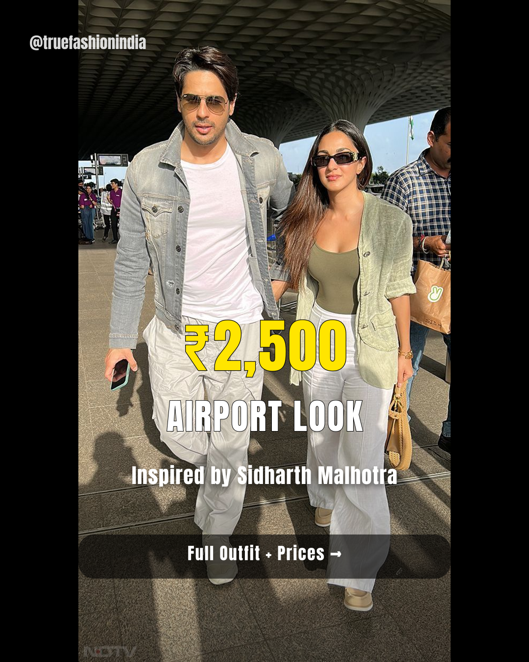 Sidharth Malhotra Airport Look Under ₹2,500
