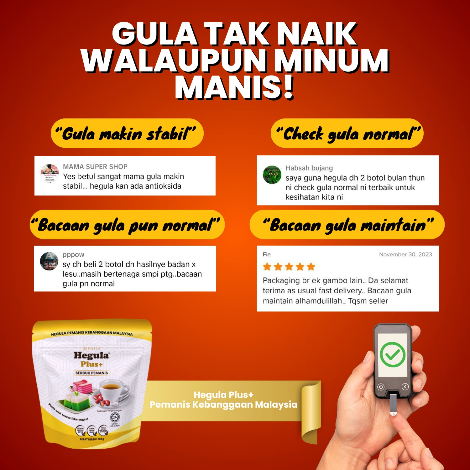 Pengguna Hegula yang berpuas hati