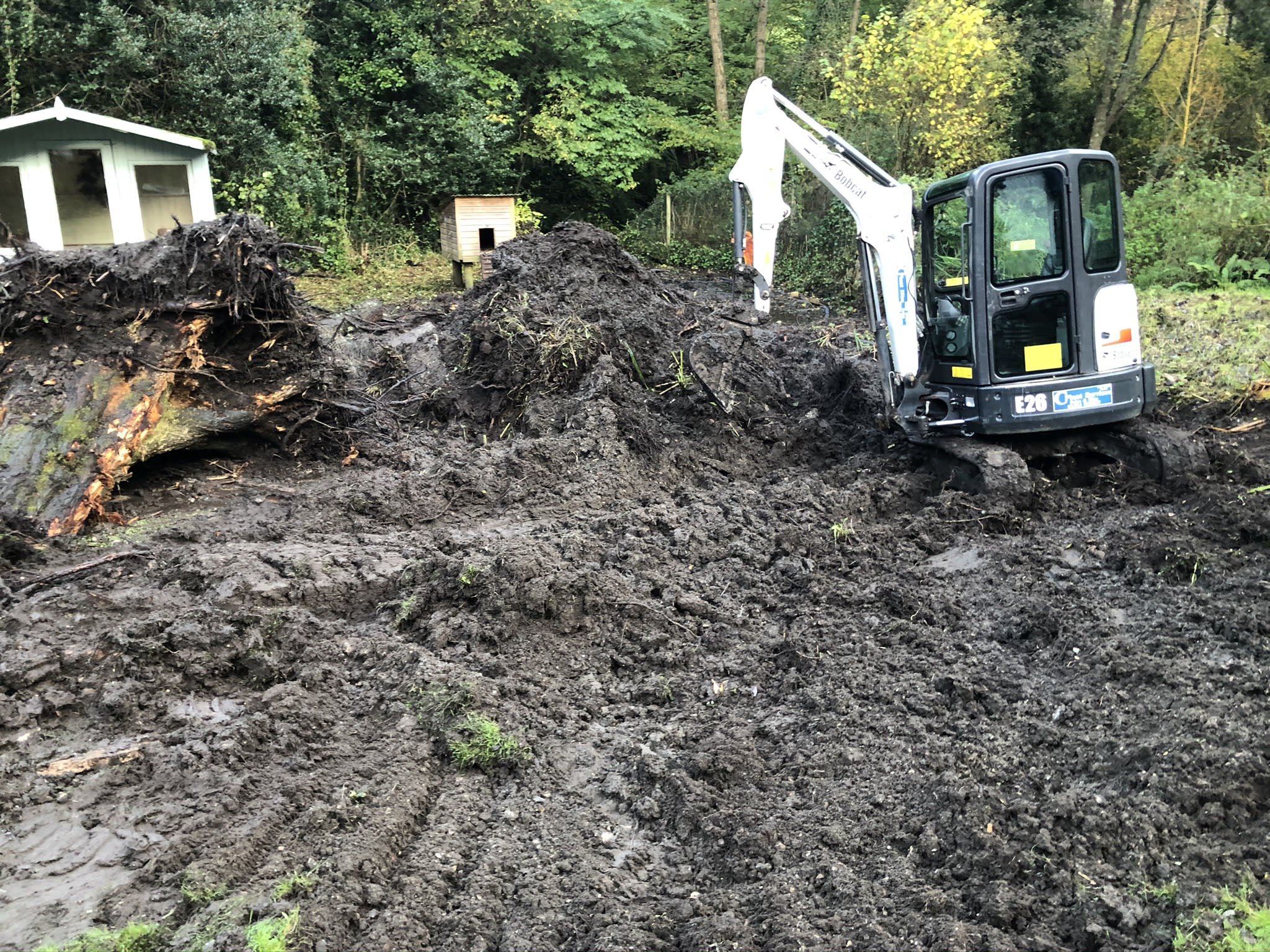 Breaking ground — building the organic swimming pond at Hole Mill, Branscombe, Devon — photo 1 of 2