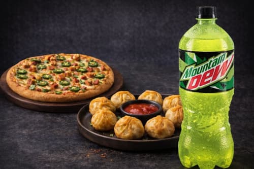 Tandoori Pizza & Momos Cold Drink Combo