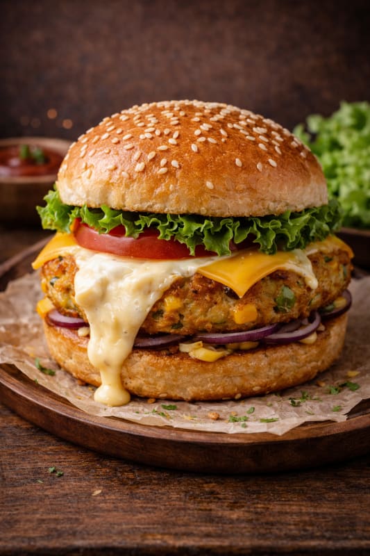 Cheesy Veg Burger