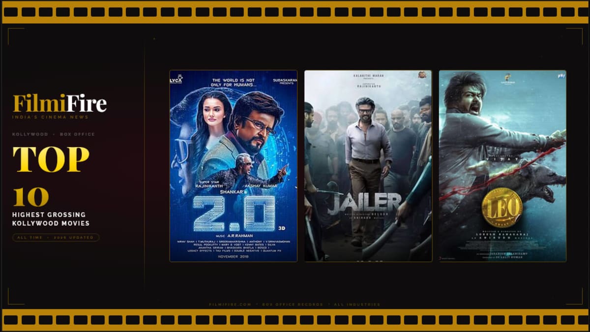 Top 10 Highest Grossing Tamil (Kollywood) Movies of All Time (Updated April 2026)