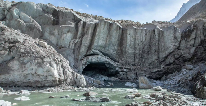 Gaumukh glacier snout