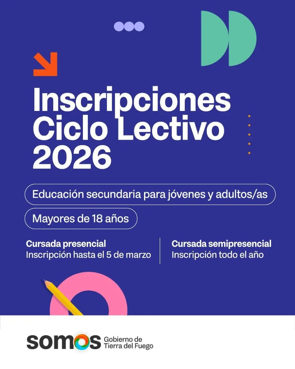 Se abren las inscripciones para jóvenes y adultos que deseen culminar sus estudios secundarios