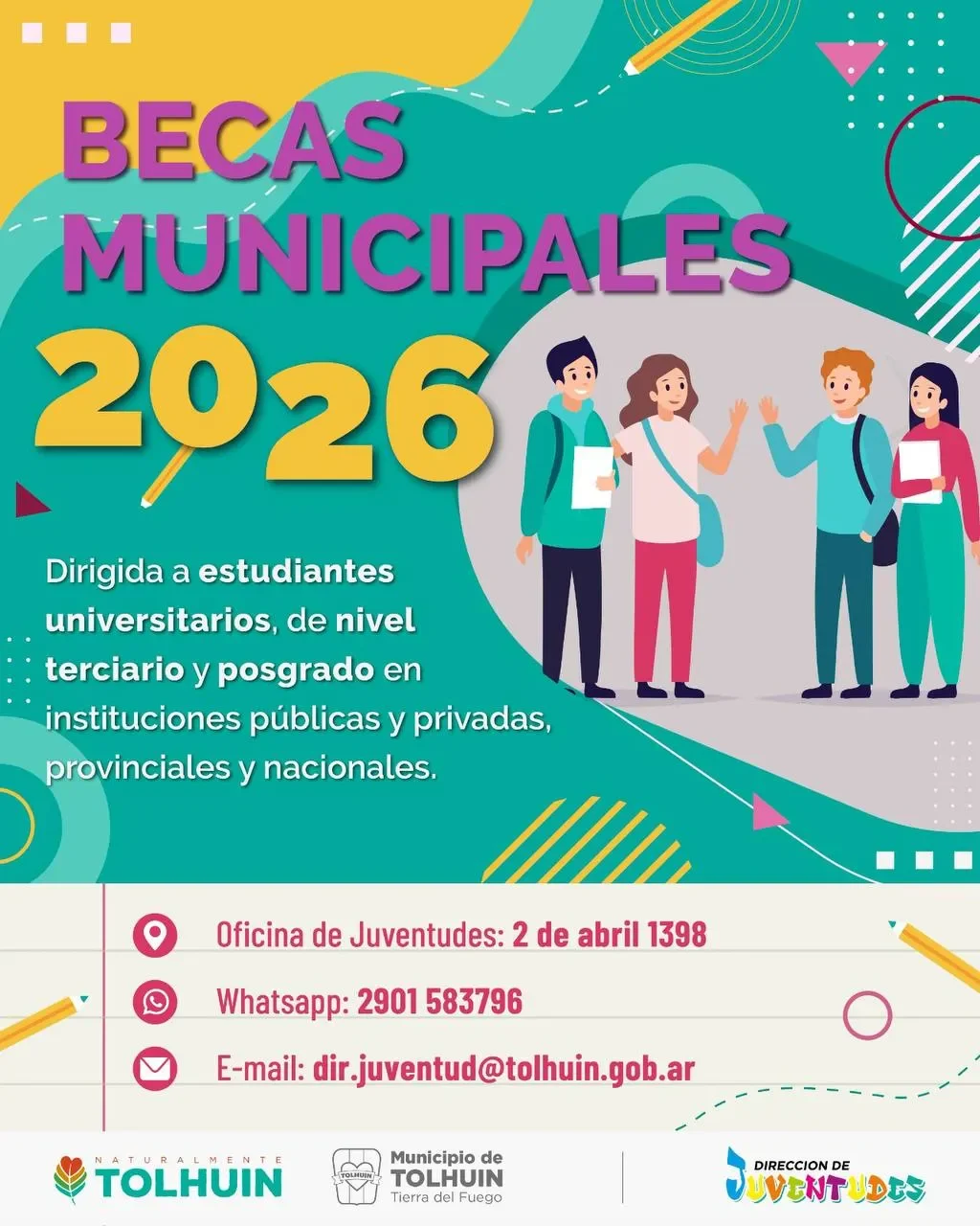 Becas municipales 2026, Tolhuin