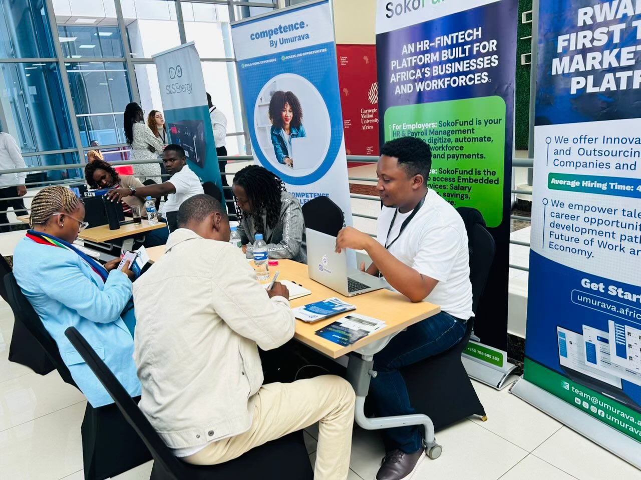 Umurava team at Pathways to Opportunities Summit at Carnegie Mellon University Africa