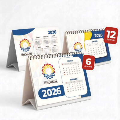 Calendario de Mesa Triangular + Láminas