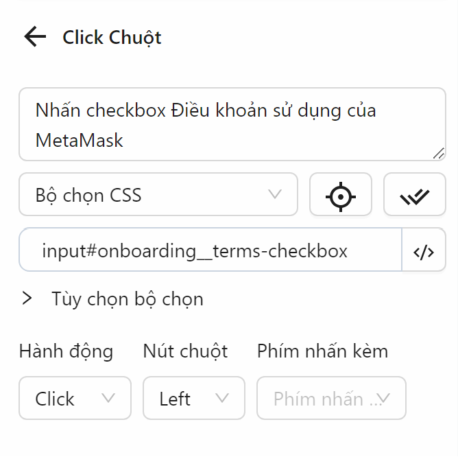 Click chọn css