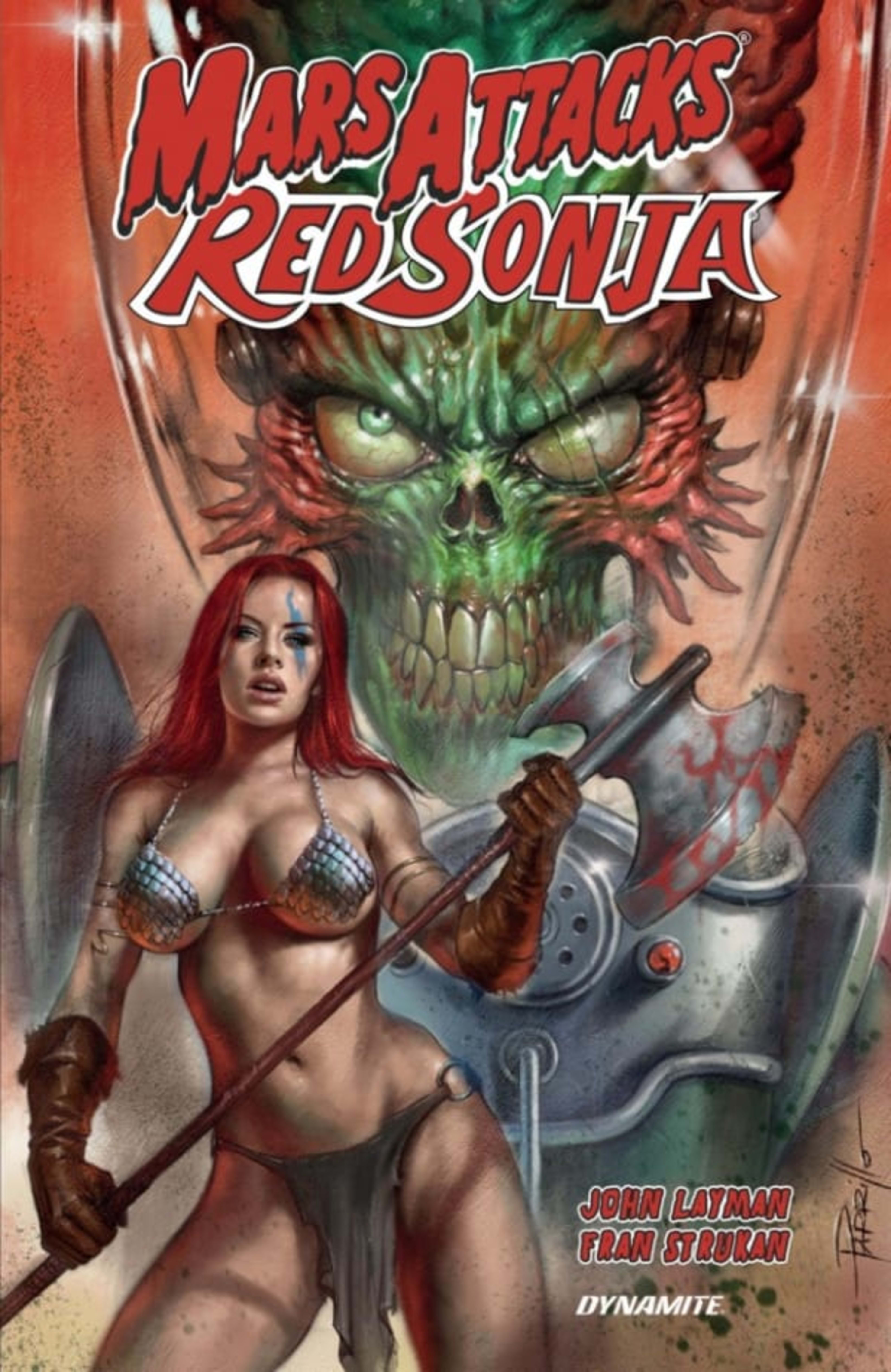 Mars Attacks/Red Sonja cover — © Dynamite Entertainment