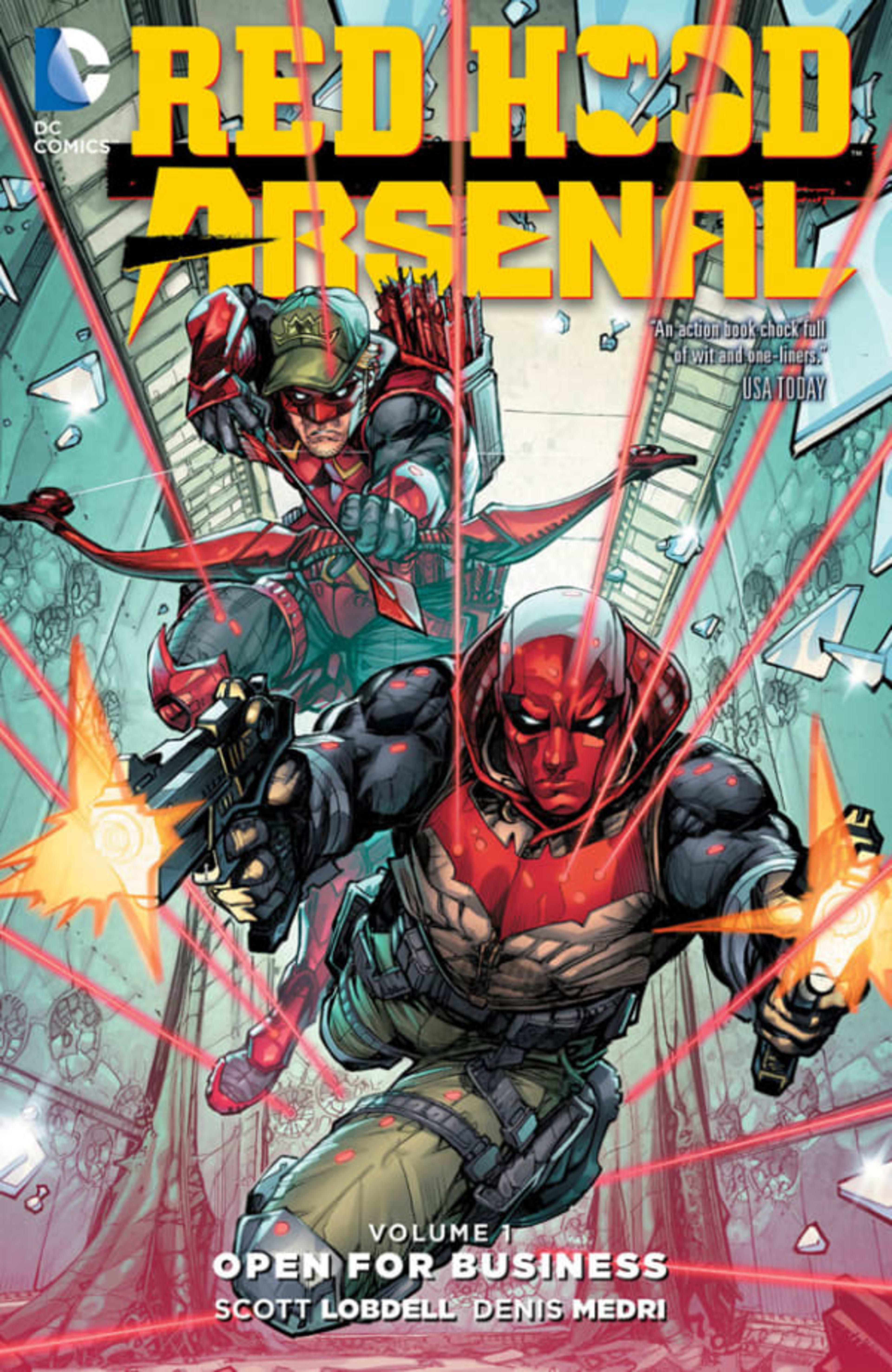 Red Hood/Arsenal: Open For Business cover — © DC Comics