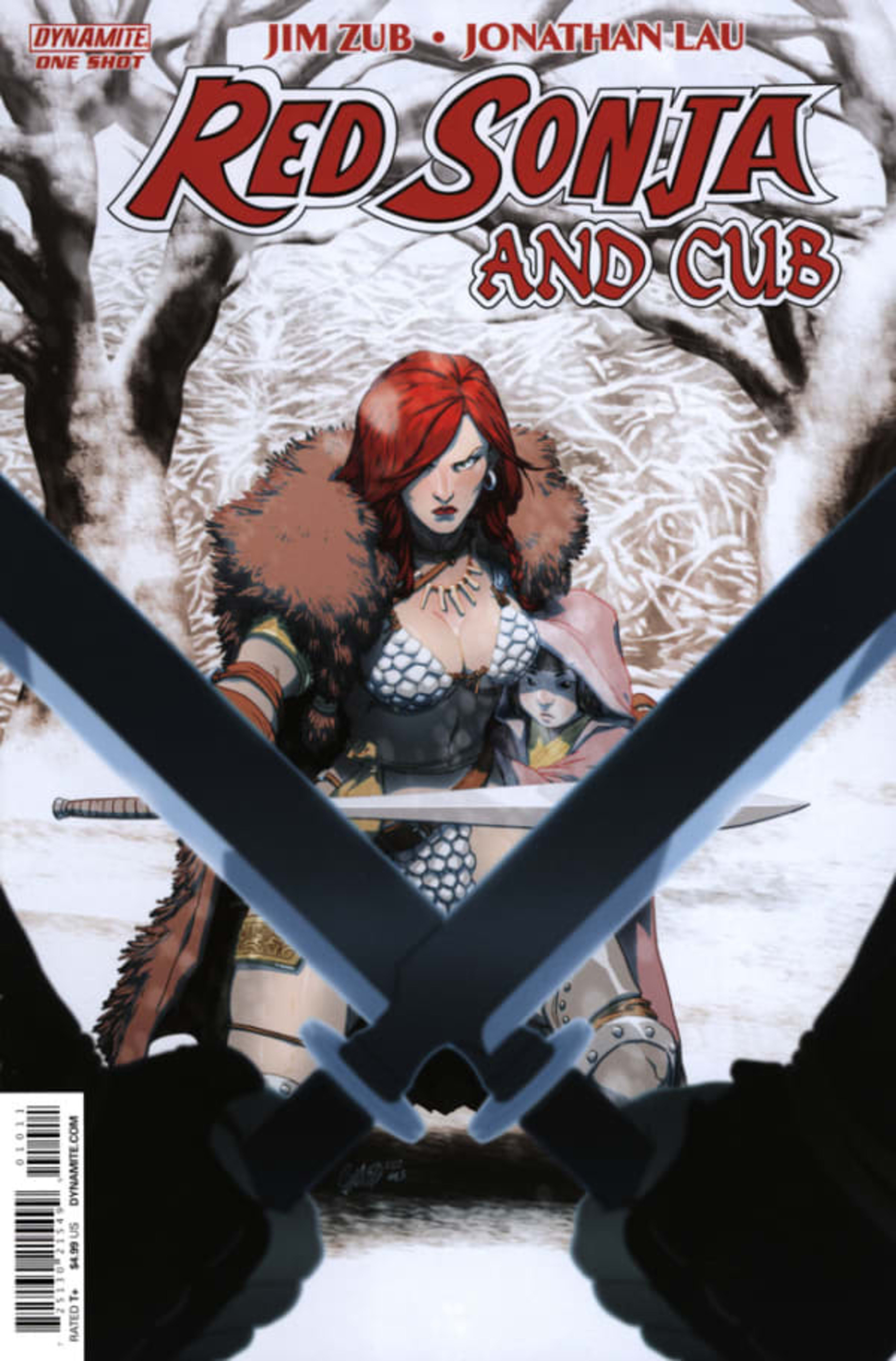 Red Sonja and Cub cover — © Dynamite Entertainment