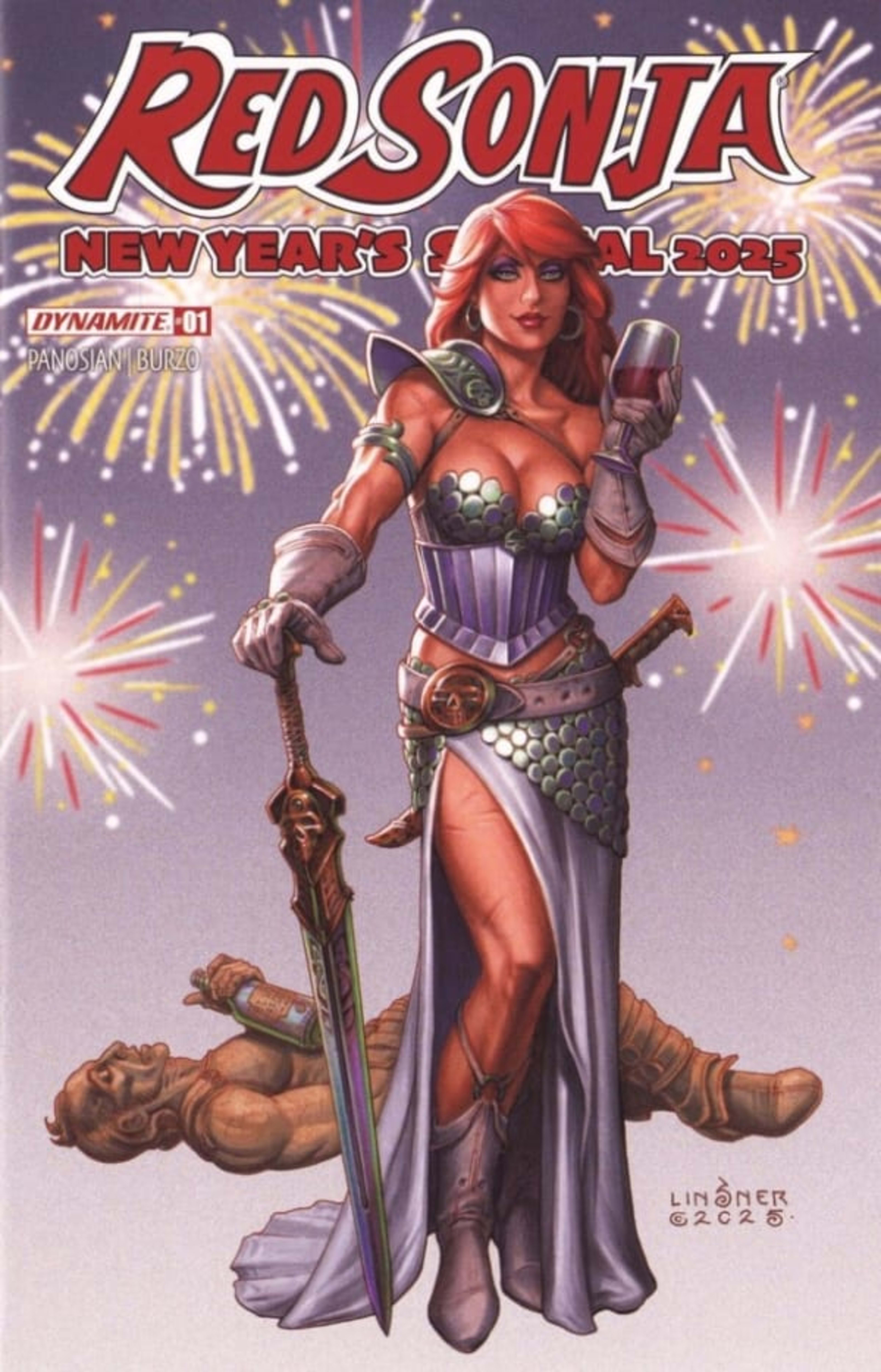 Red Sonja New Year's Special 2025 cover — © Dynamite Entertainment