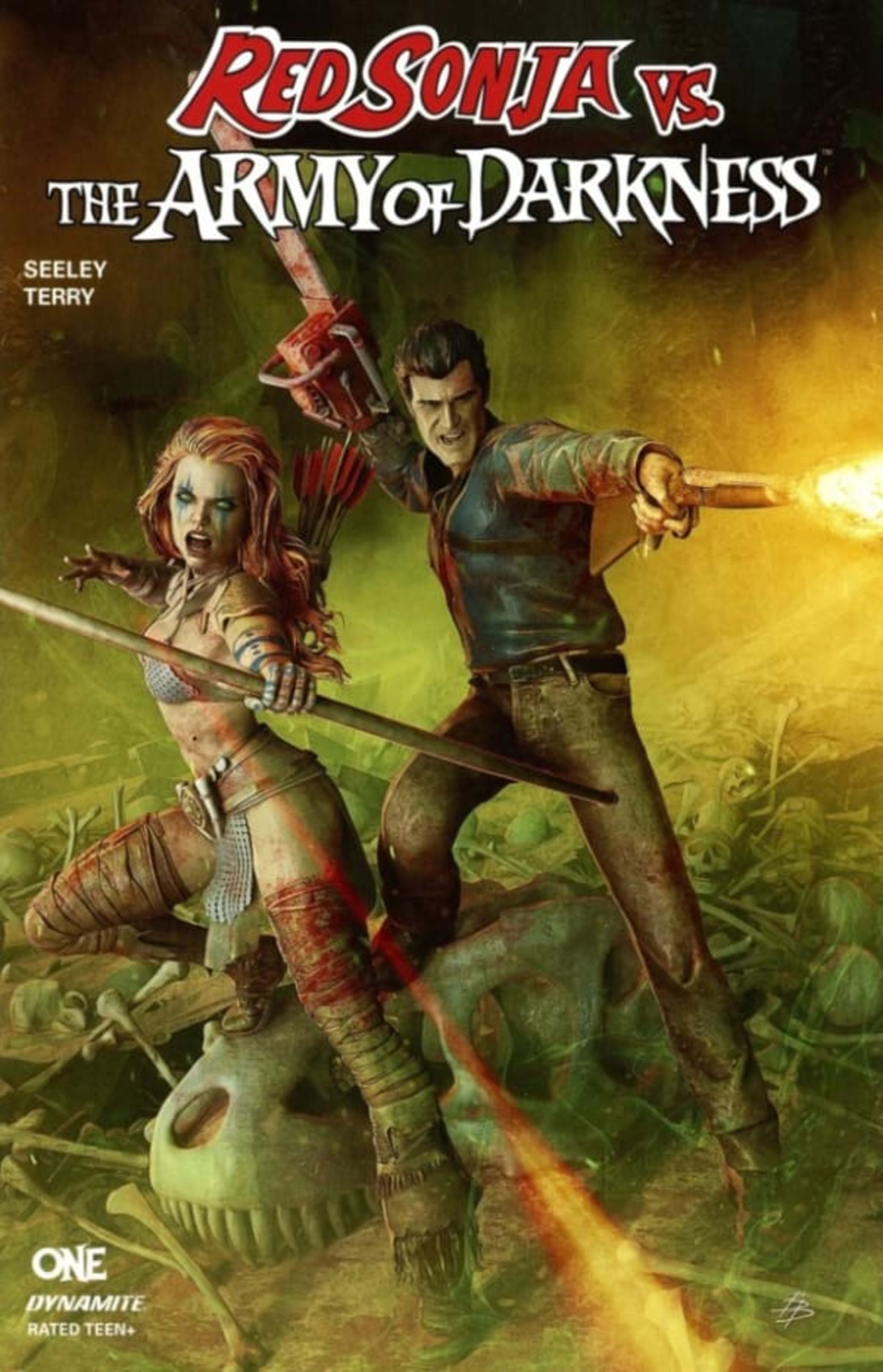 Red Sonja vs. Army of Darkness cover — © Dynamite Entertainment