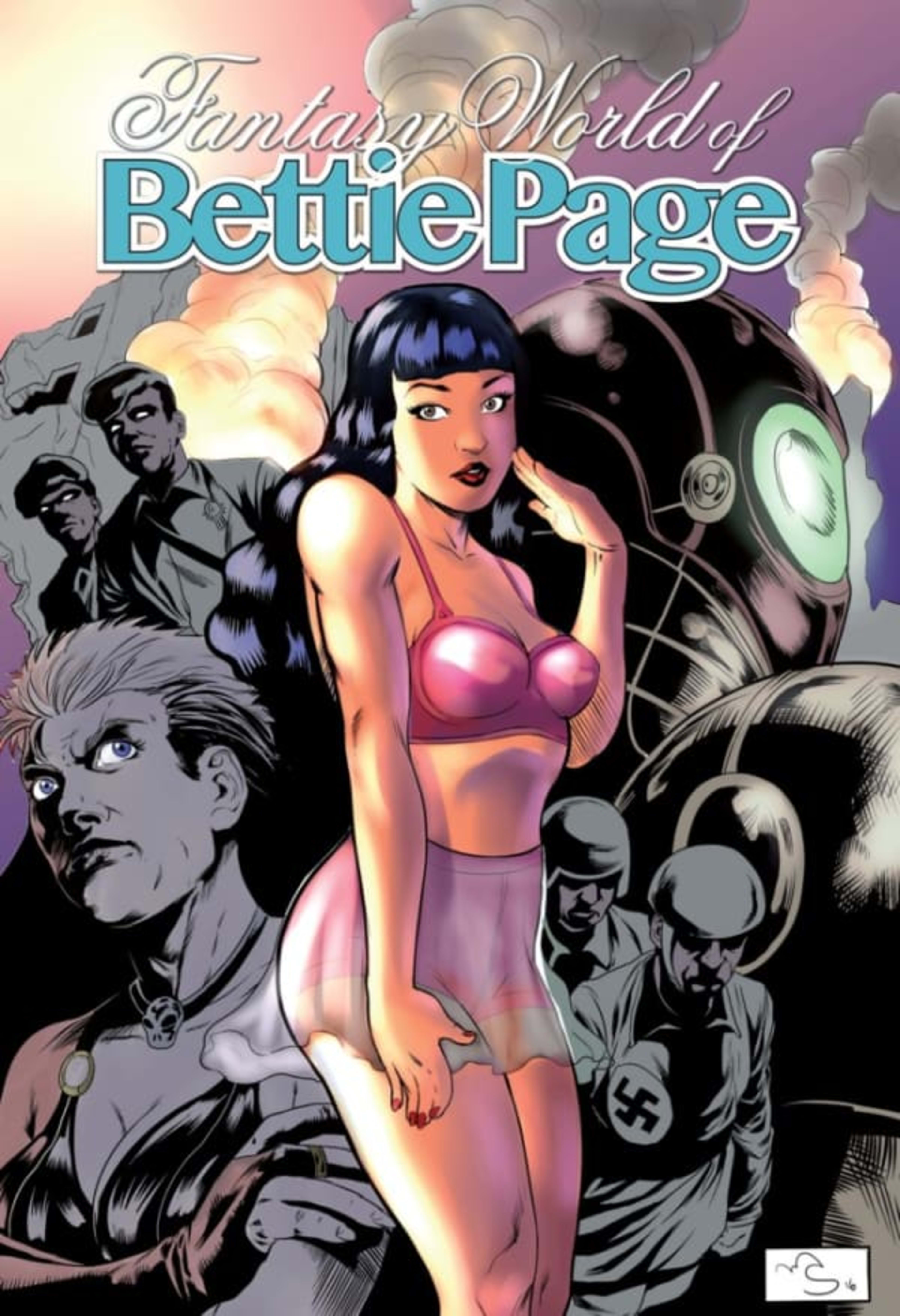 The Fantasy World of Bettie Page: Bettie Page and the Red Menace cover — © TidalWave Productions