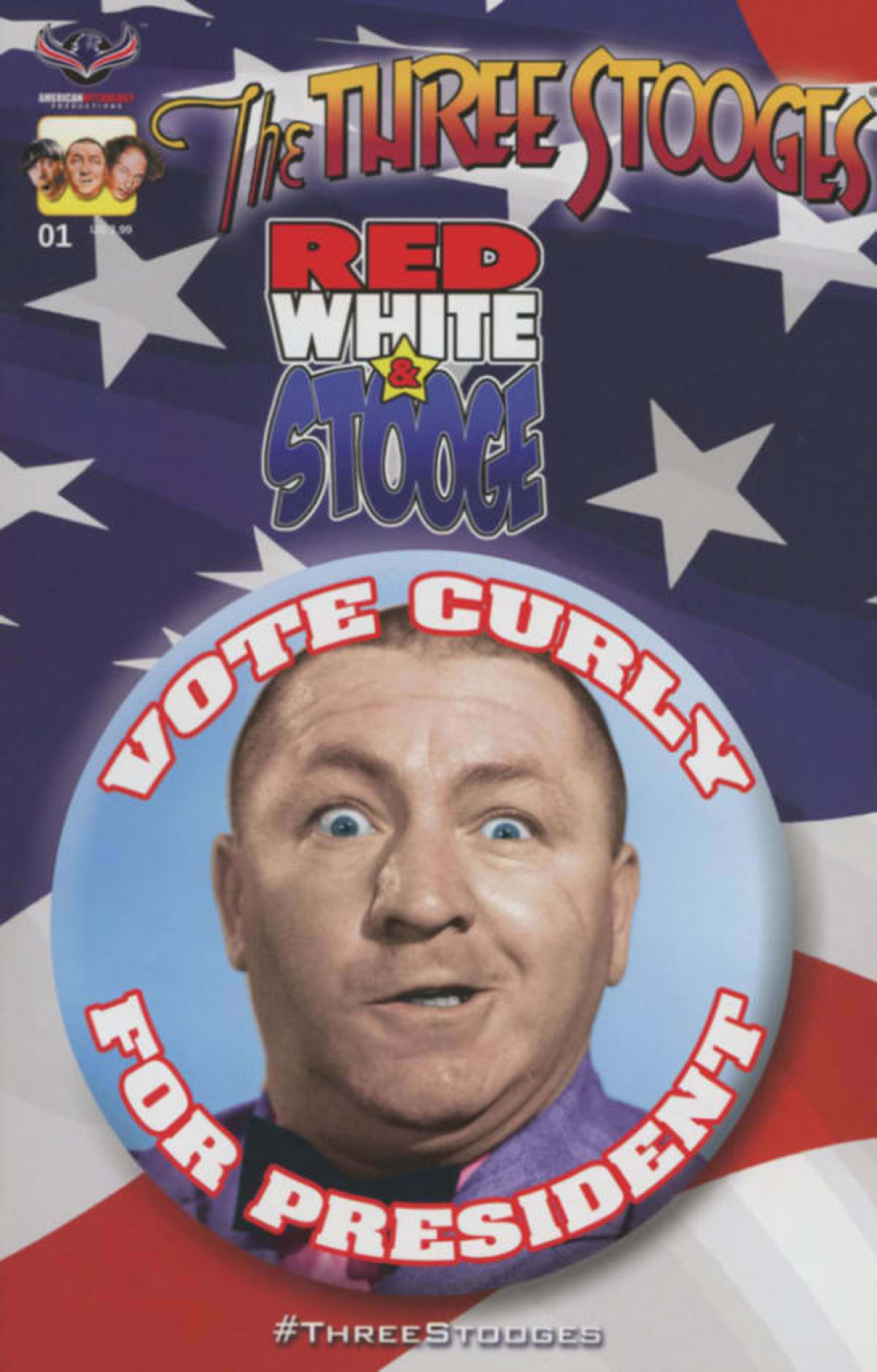 The Three Stooges: Red White & Stooge cover — © American Mythology Productions
