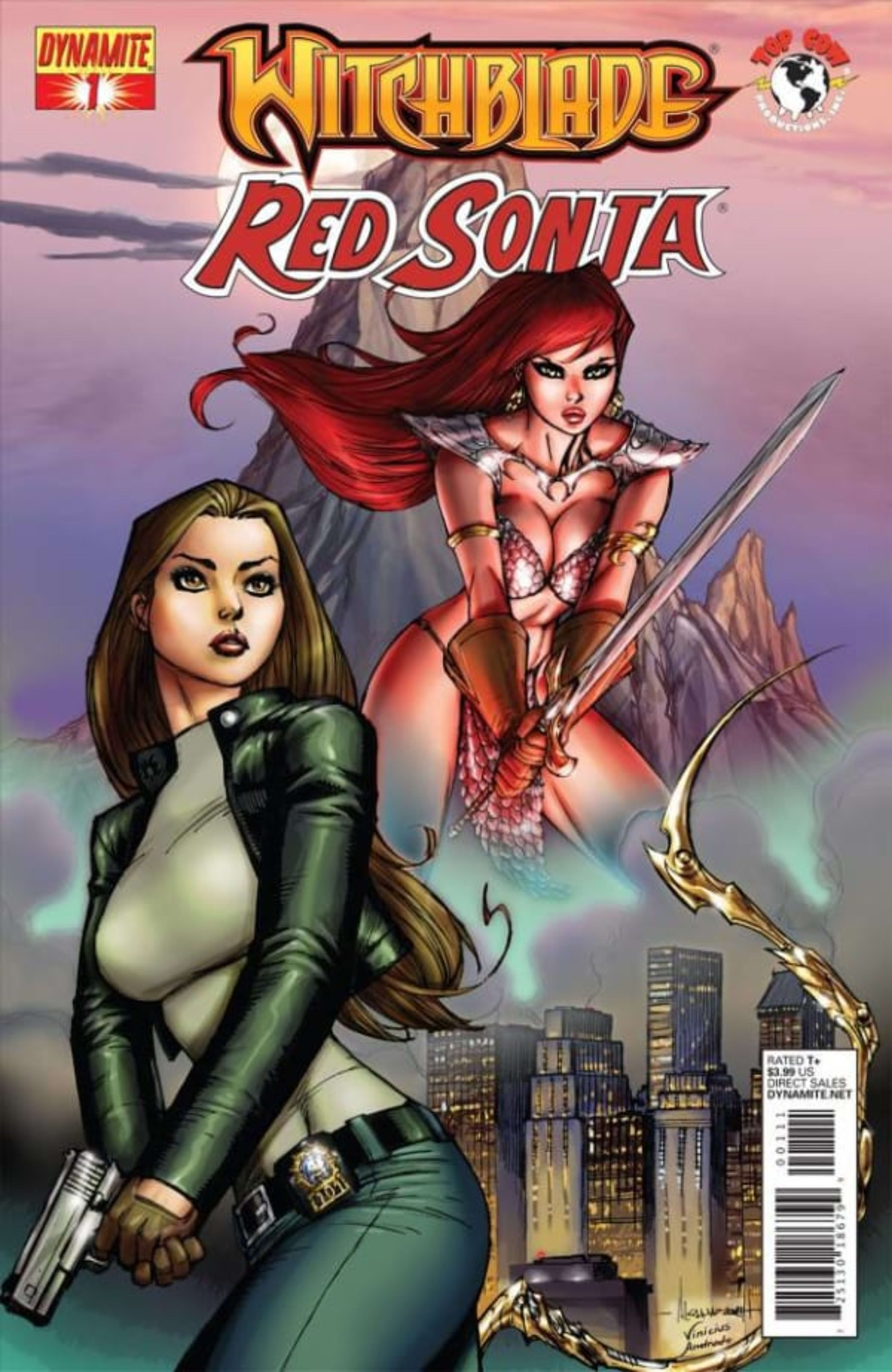 Witchblade / Red Sonja cover — © Dynamite Entertainment