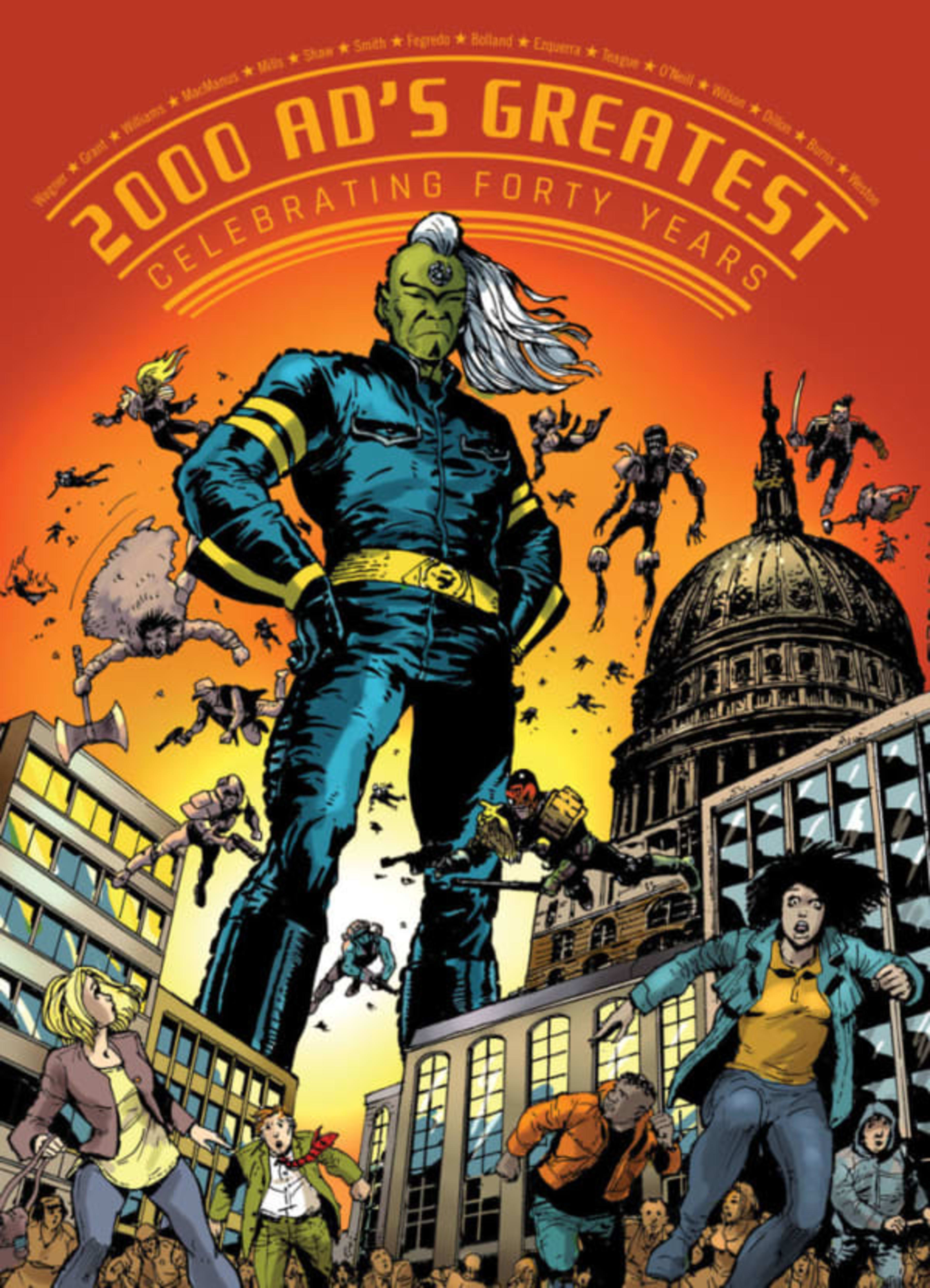 2000 AD's Greatest: Celebrating 40 Years of Thrill-Power! cover — © Rebellion