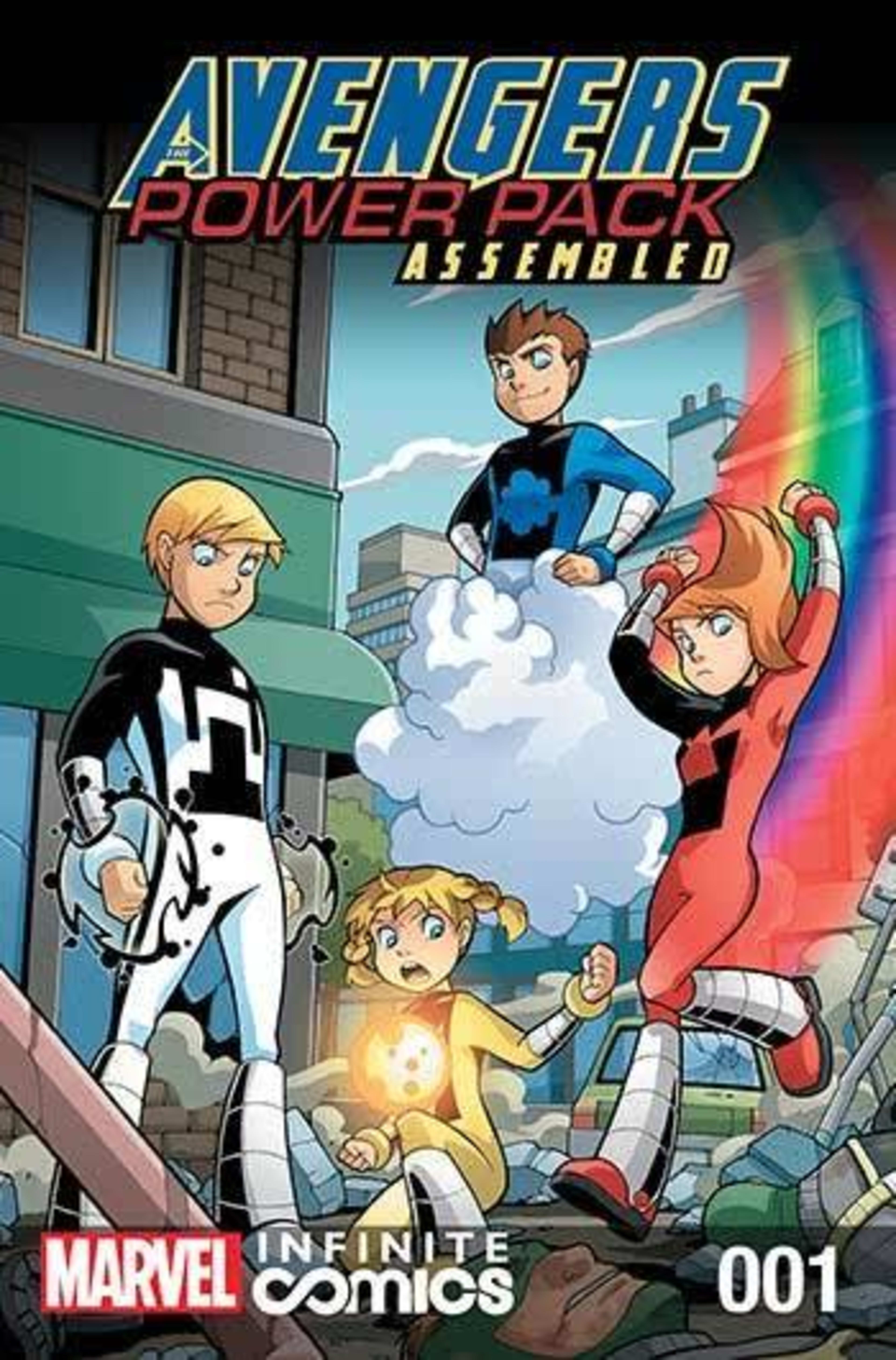 Avengers and Power Pack Assemble! Infinite Comic cover — © Marvel