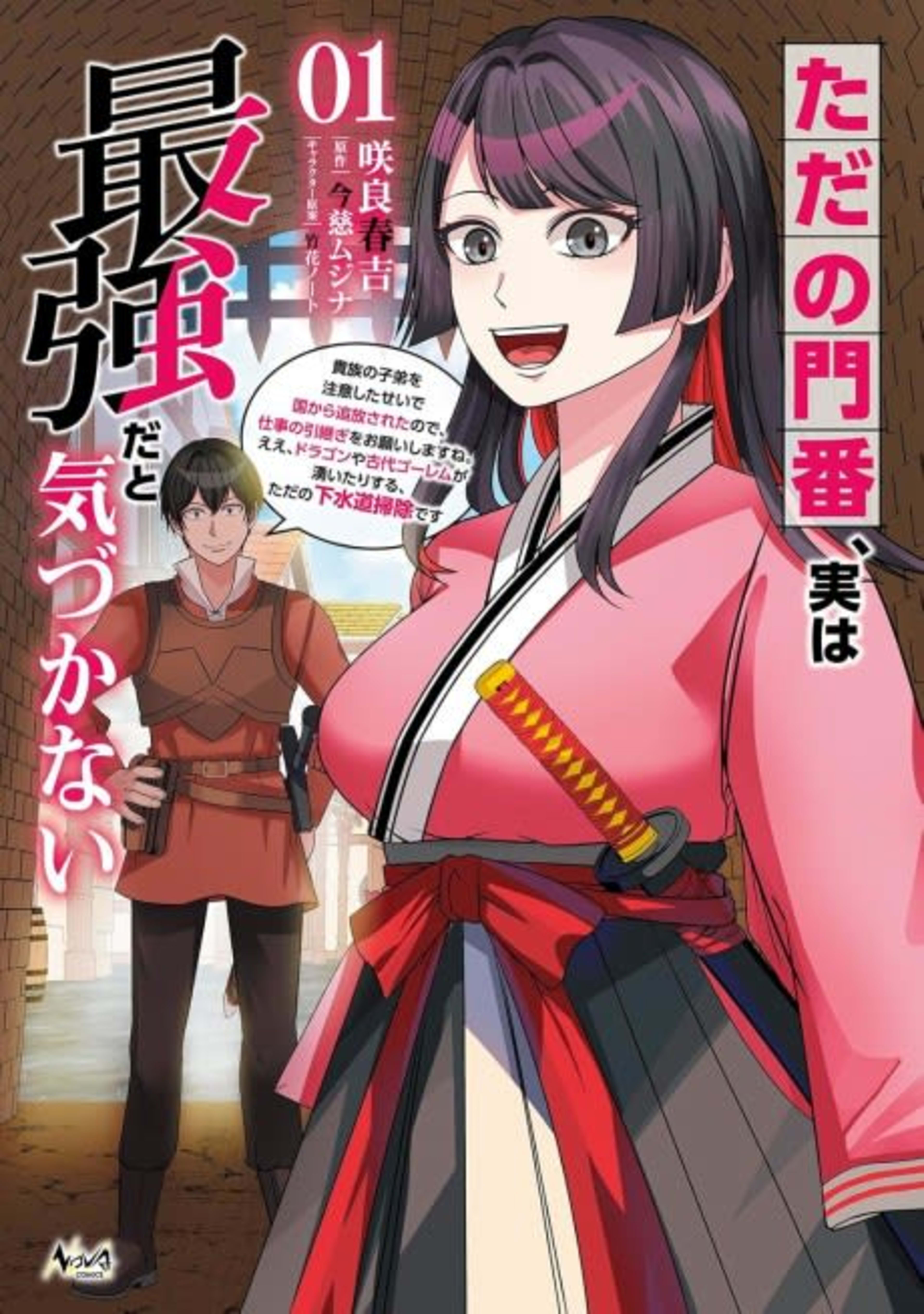 Tada no Monban, Jitsu wa Saikyouda to Kidzukanai: Kizoku no Shitei wo Chuuishita sei de Kuni kara Tsuihousareta Node, Shigoto no Hikitsugi wo Onegaishimasu ne. E e, Dragon ya Kodai Golem ga Wai Tari suru, Tada no Gesuidou Soujidesu cover — © Viz Media