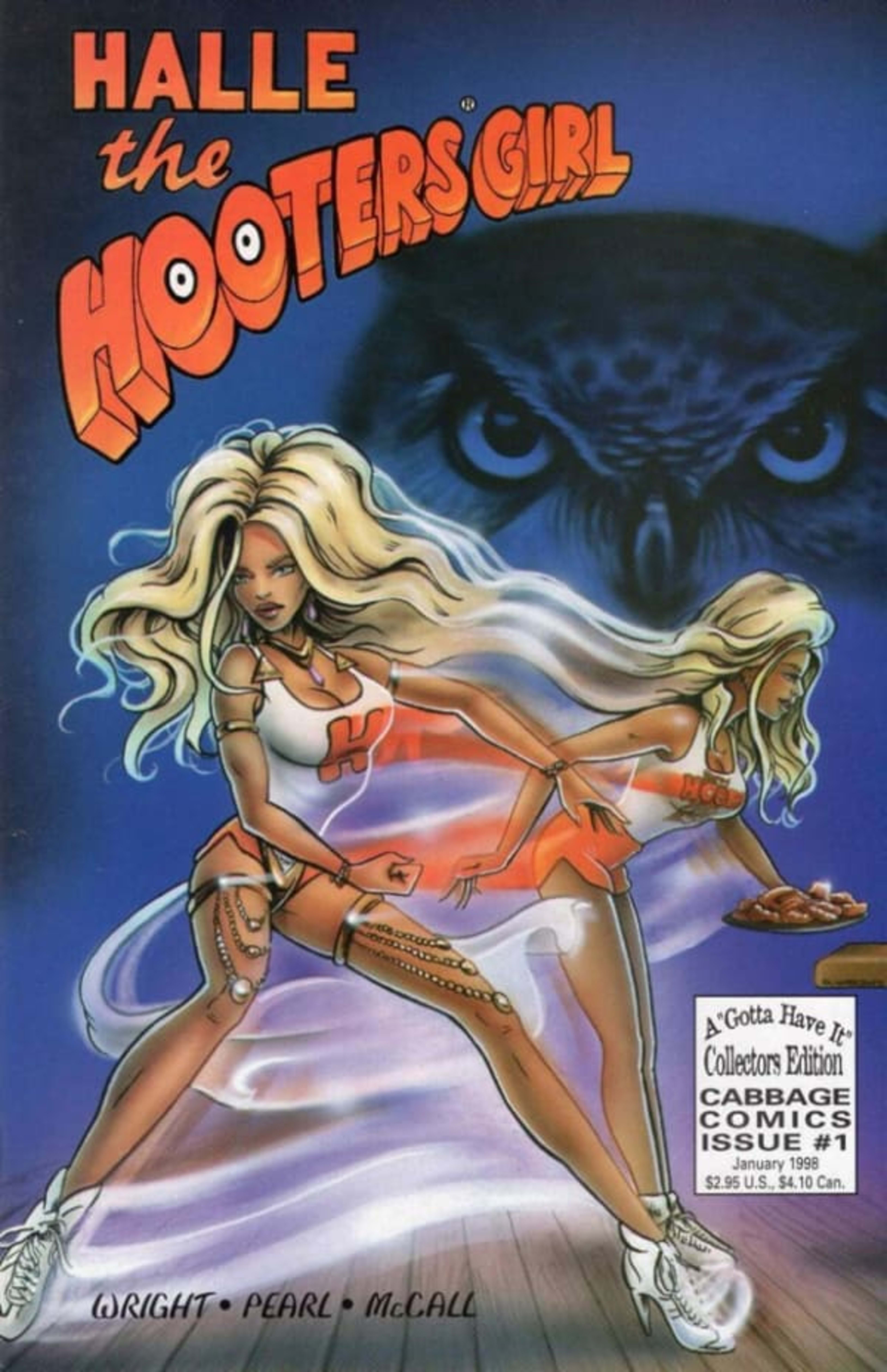Halle The Hooters Girl cover — © Cabbage Comics