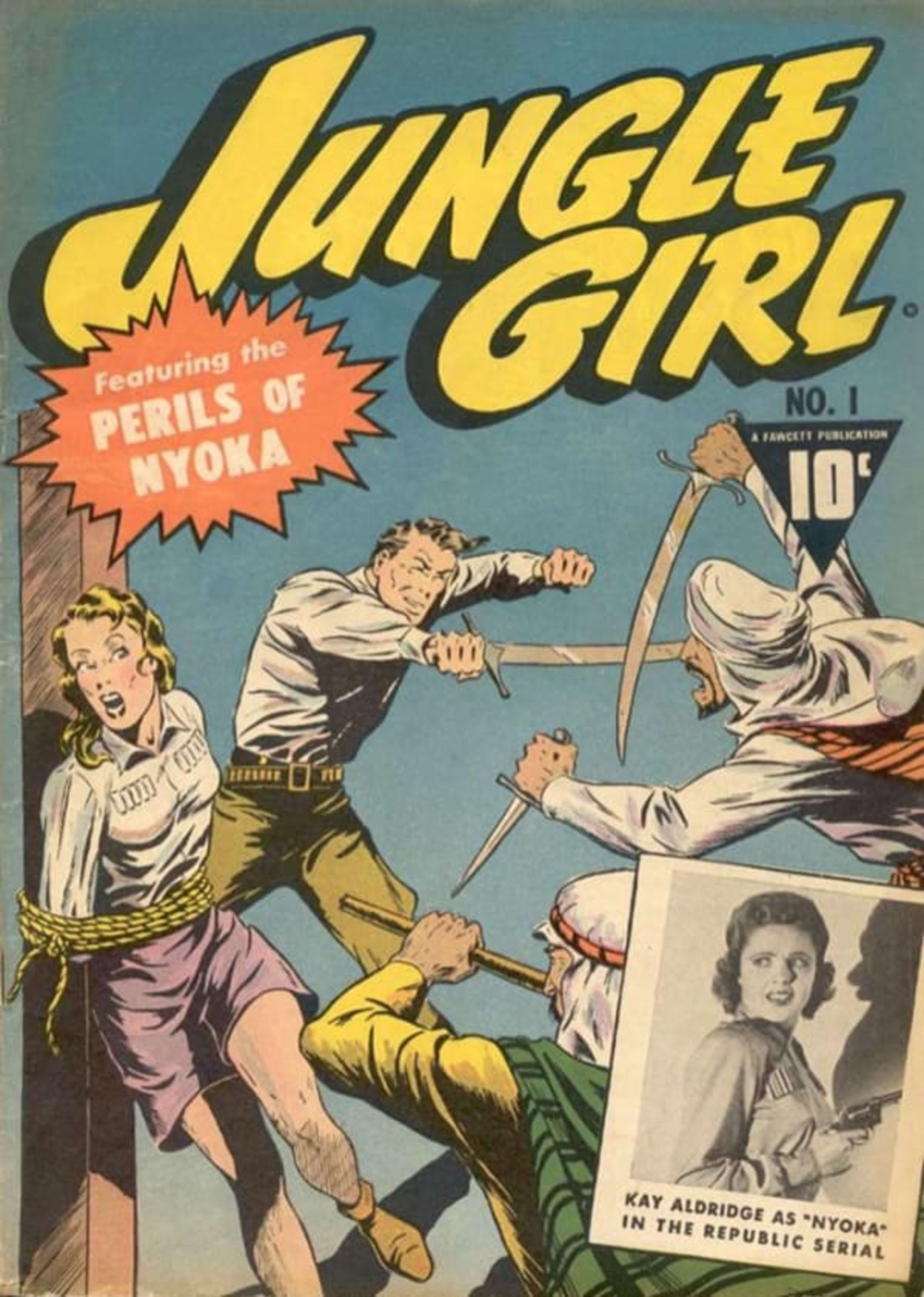Jungle Girl cover — © Fawcett Publications